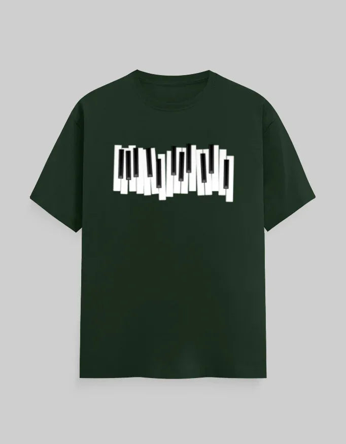 Piano Graphic Classic Crew T-Shirt for Men - Not So Suttle