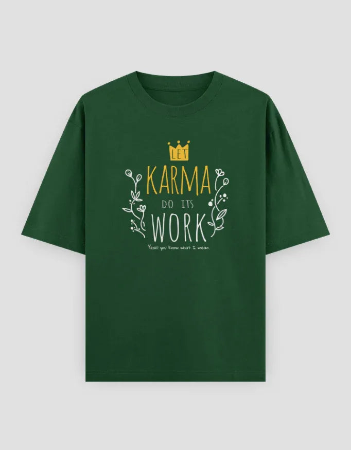 Karma Graphic Oversized Classic T-Shirt for Women - Not So Suttle