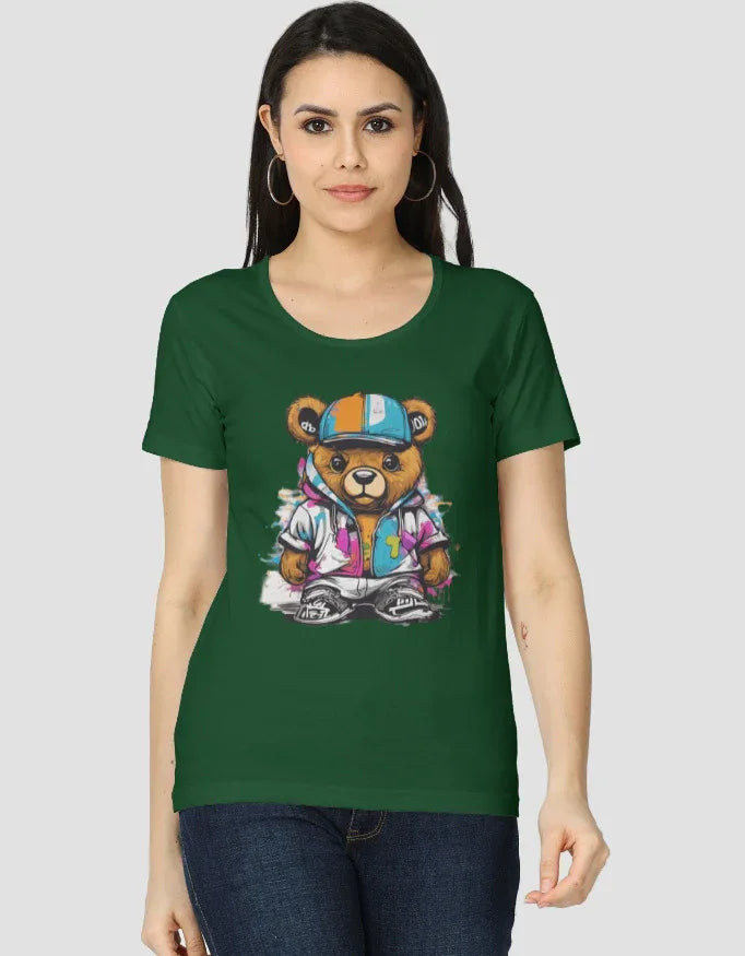 Teddy Bear Graphic Classic T-Shirt for Women - Not So Suttle