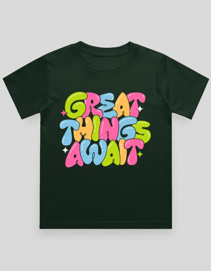 Great Thing Awaits Graphics T-Shirt for Boys - Not So Suttle