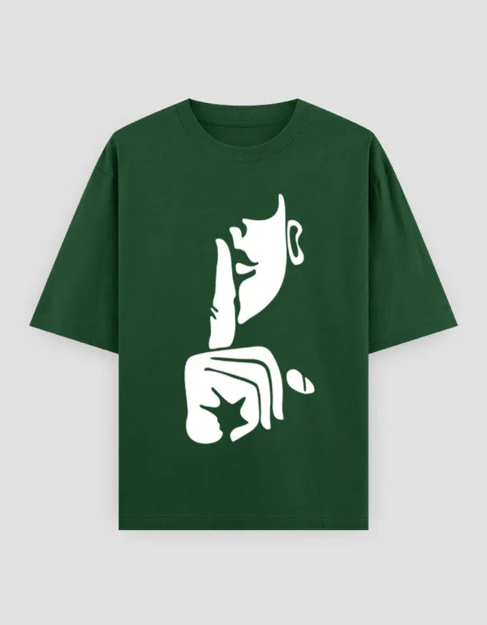 Silent Graphic Oversized Classic T-Shirt for Men - Not So Suttle
