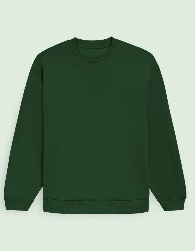Bottle Green Oversized Sweatshirt - Not So Suttle