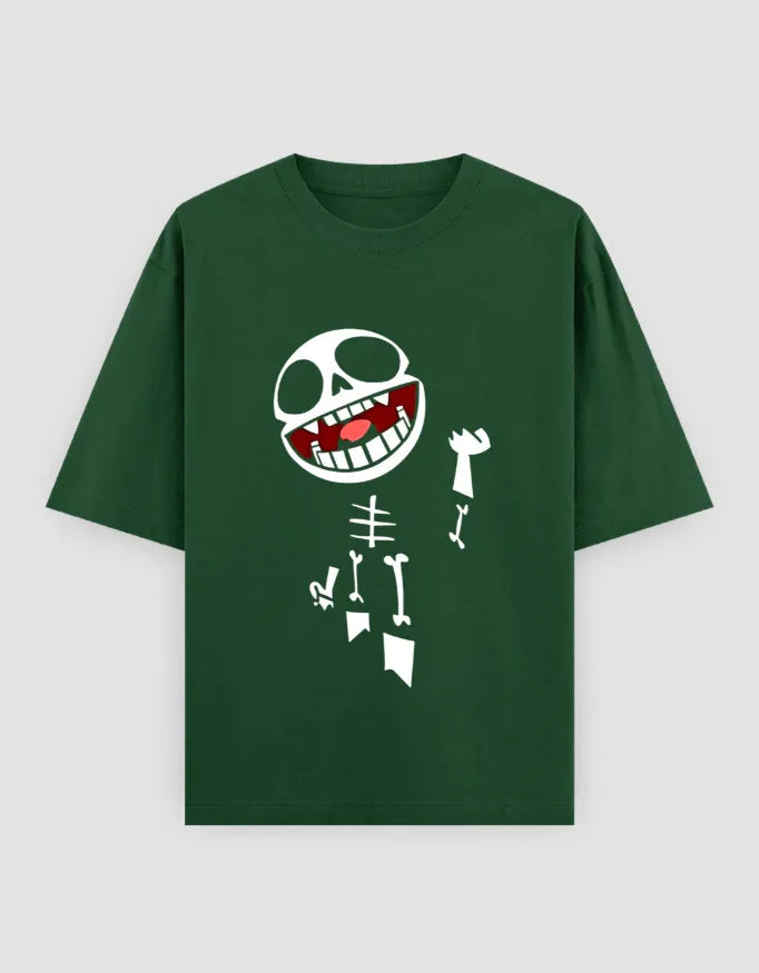 Dancing Skeleton Graphic Oversized Classic T-Shirt for Men - Not So Suttle