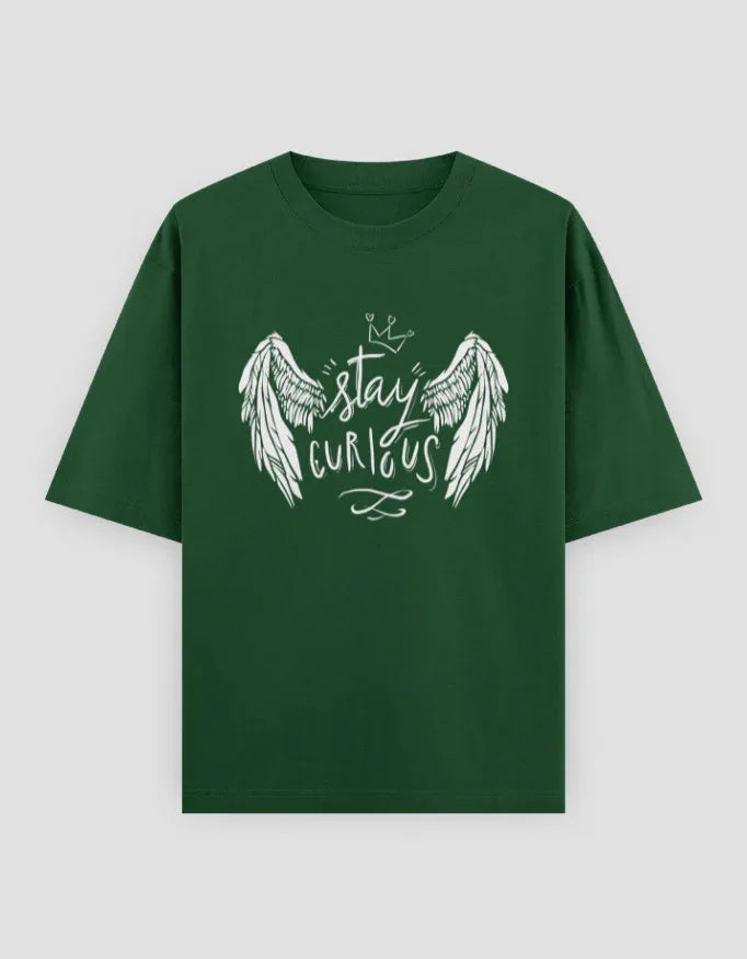 Stay Curious Graphic Oversized Classic T-Shirt for Women - Not So Suttle
