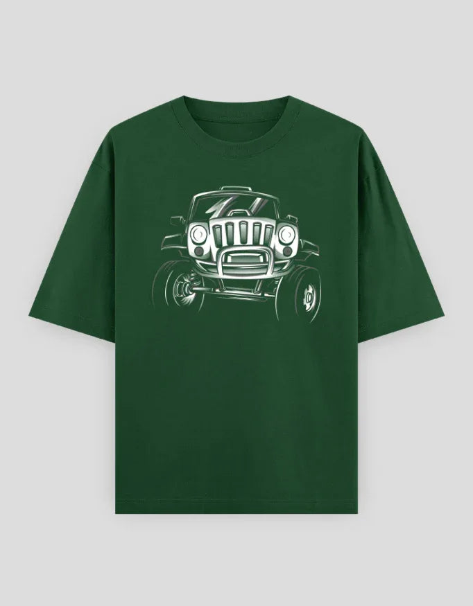 Off Road Graphic Oversized Classic T-Shirt for Men - Not So Suttle