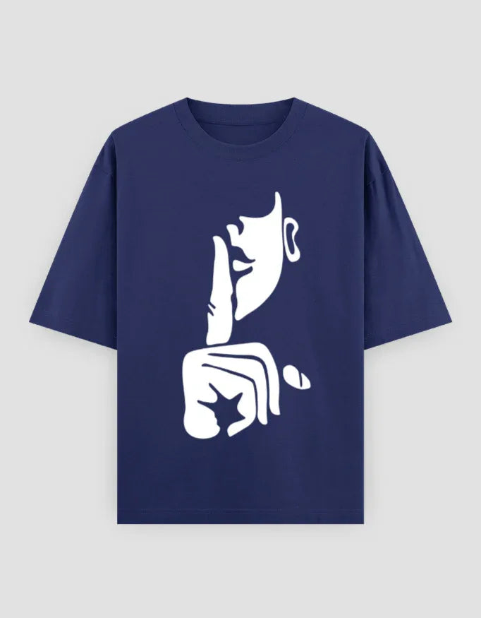 Silent Graphic Oversized Classic T-Shirt for Men - Not So Suttle
