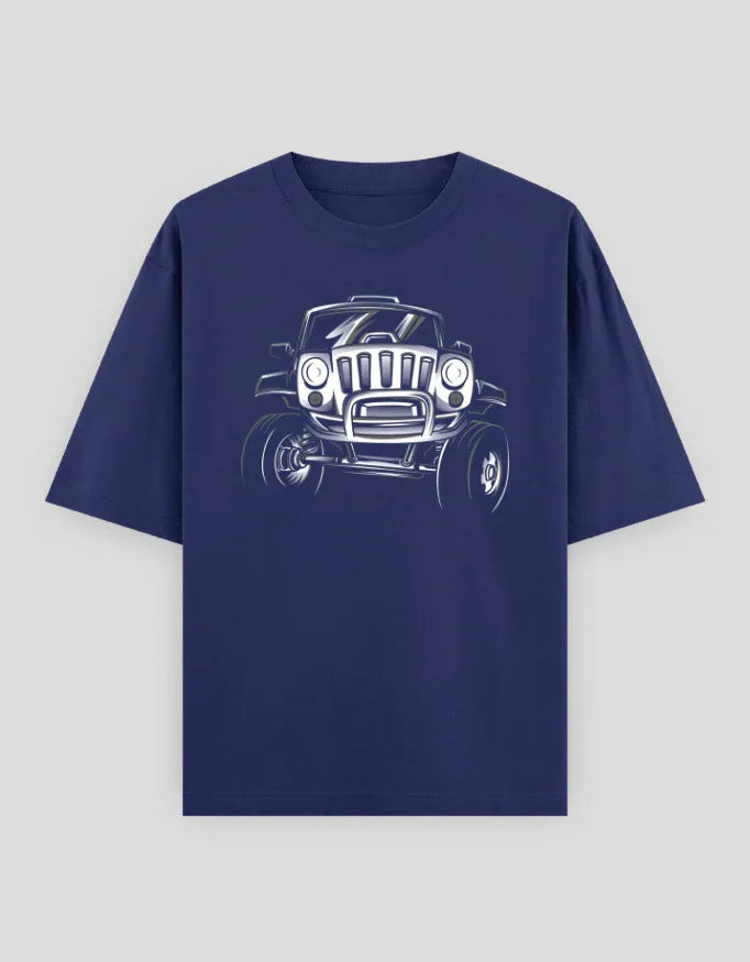 Off Road Graphic Oversized Classic T-Shirt for Men - Not So Suttle