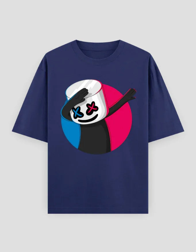 Marshmallow Graphic Oversized Classic T-Shirt for Men - Not So Suttle
