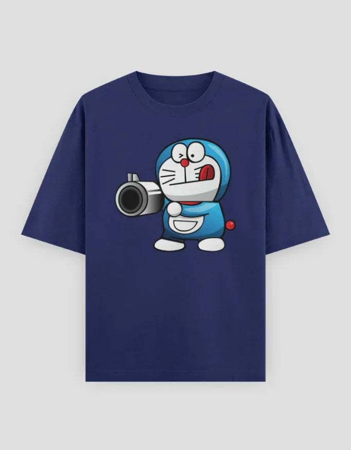 Doremon Graphic Oversized Classic T-Shirt for Women - Not So Suttle