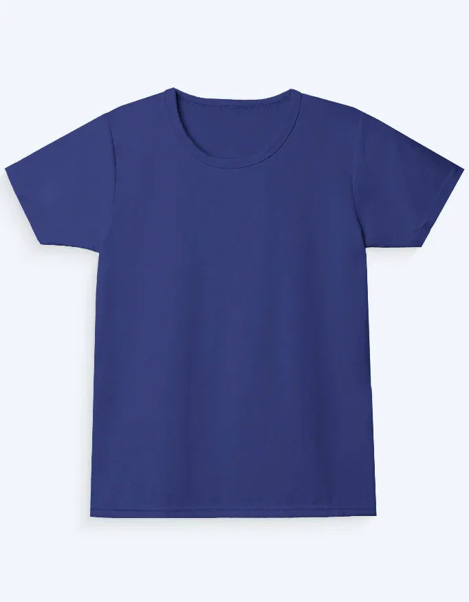 Girl's Crew Neck Royal Blue T-Shirt - Not So Suttle