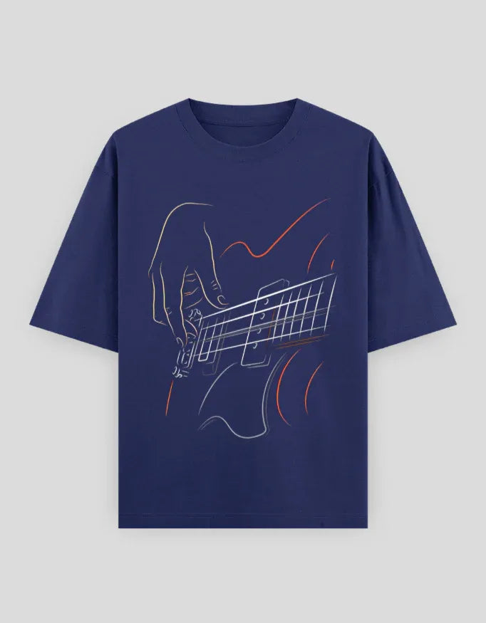 Guitar Graphic Oversized Classic T-Shirt for Men - Not So Suttle