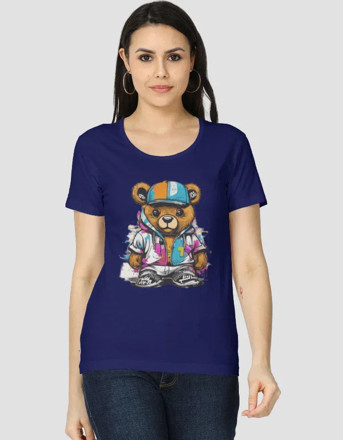 Teddy Bear Graphic Classic T-Shirt for Women - Not So Suttle