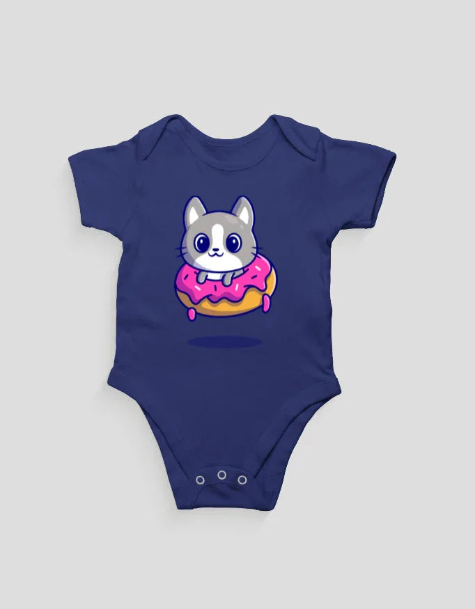 Kitten and Donut Graphic Kids Rompers - Not So Suttle