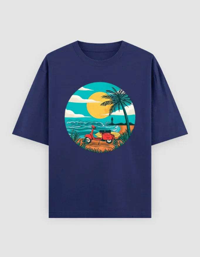 Scooter Graphic Oversized Classic T-Shirt for Men - Not So Suttle