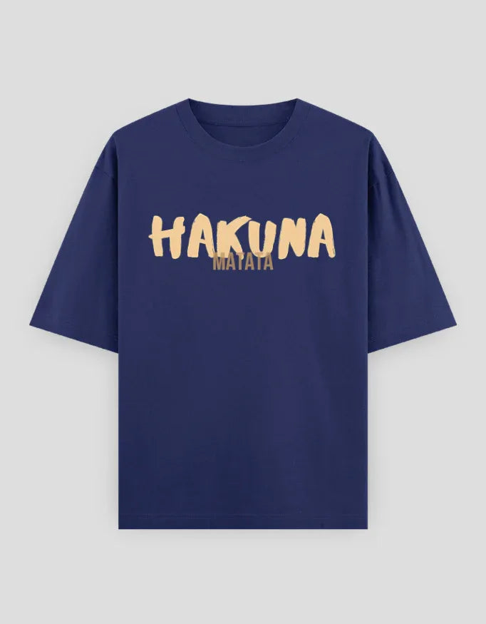 Hakuna Matata Graphic Oversized Classic T-Shirt for Men - Not So Suttle