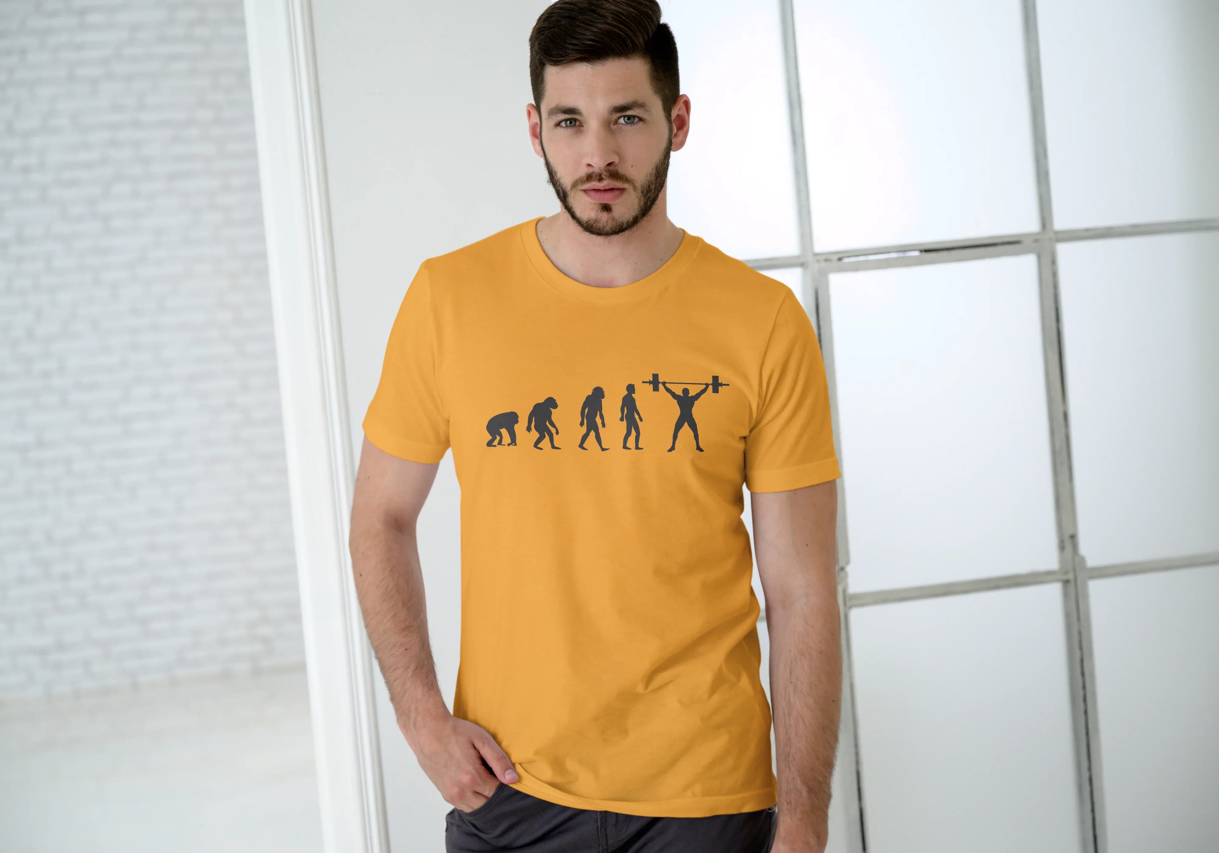 Evolution Graphic Classic Crew T-Shirt for Men - Not So Suttle