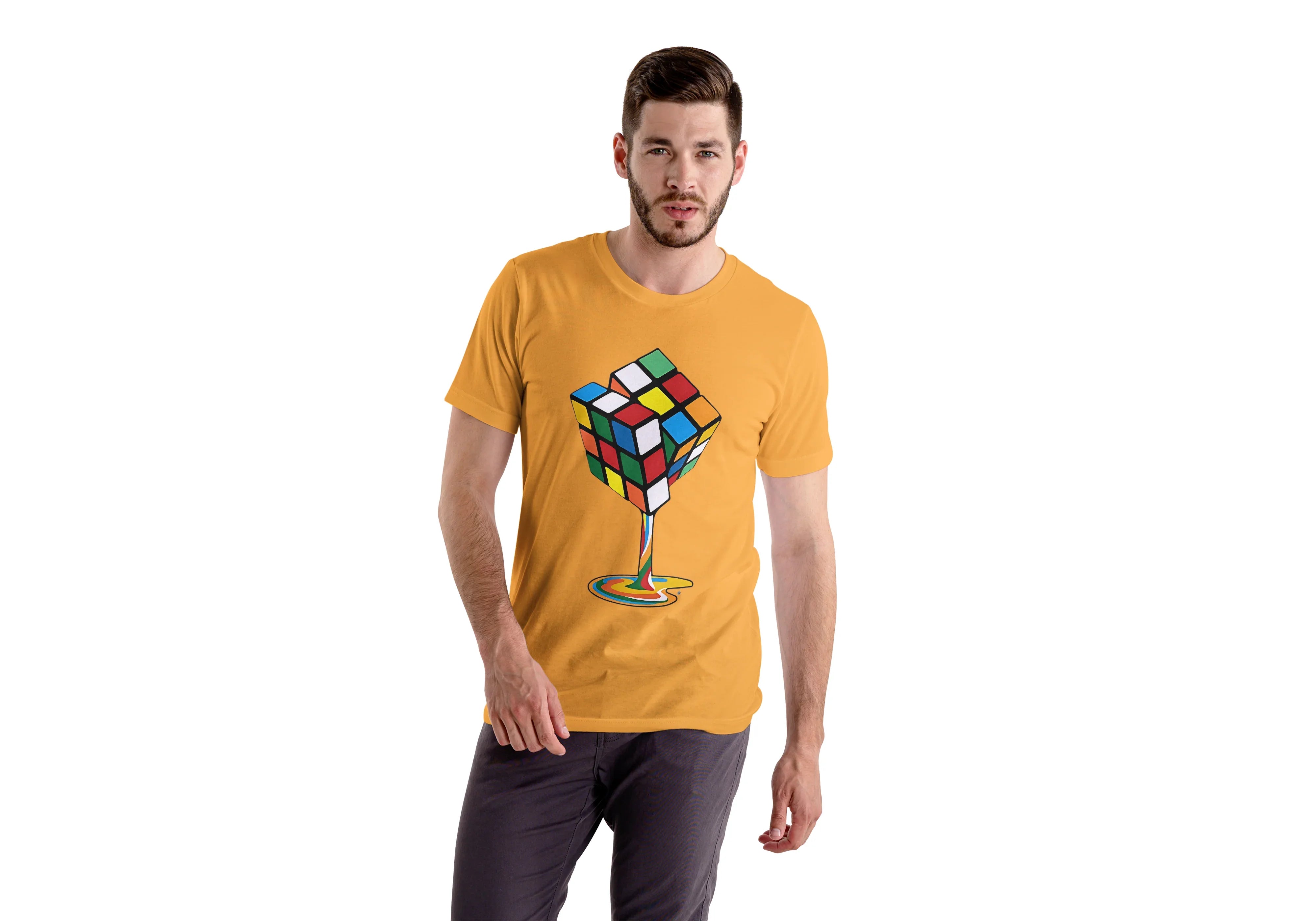 Melting Cube Graphic T-Shirt for Men - Not So Suttle