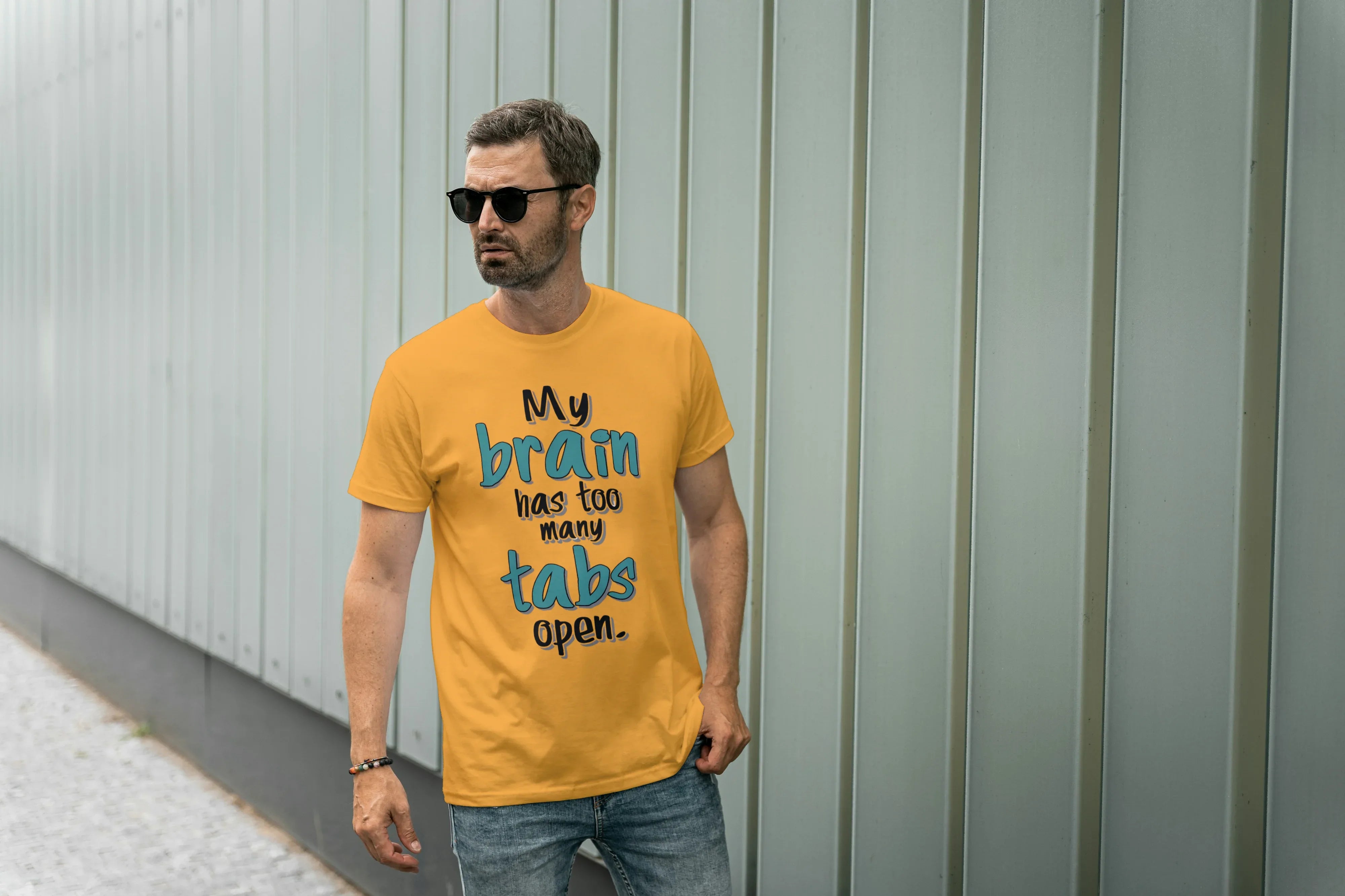 Too Many Tabs Graphic Classic Crew T-Shirt for Men - Not So Suttle