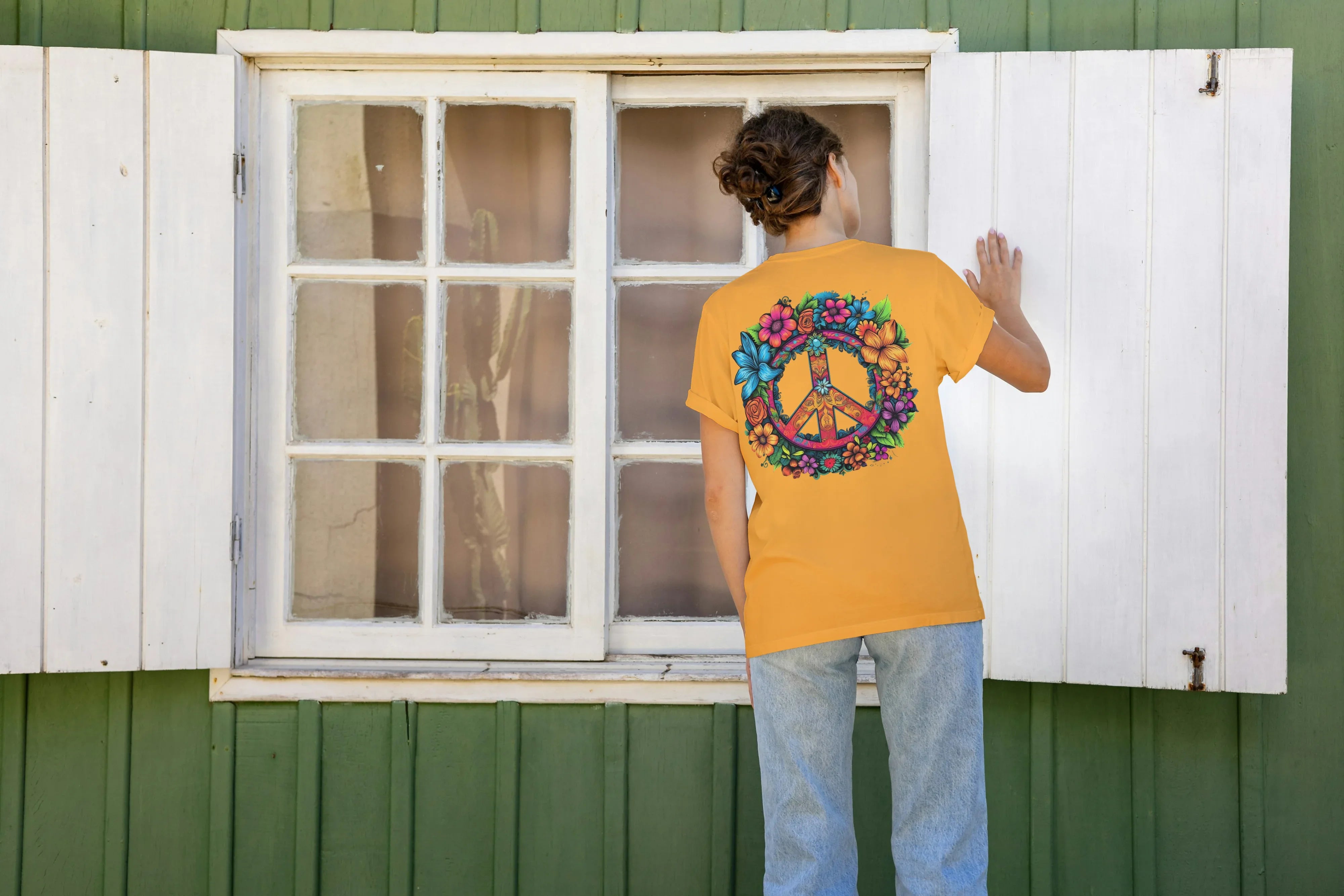 Peace Graphic Oversized Classic T-Shirt for Women - Not So Suttle