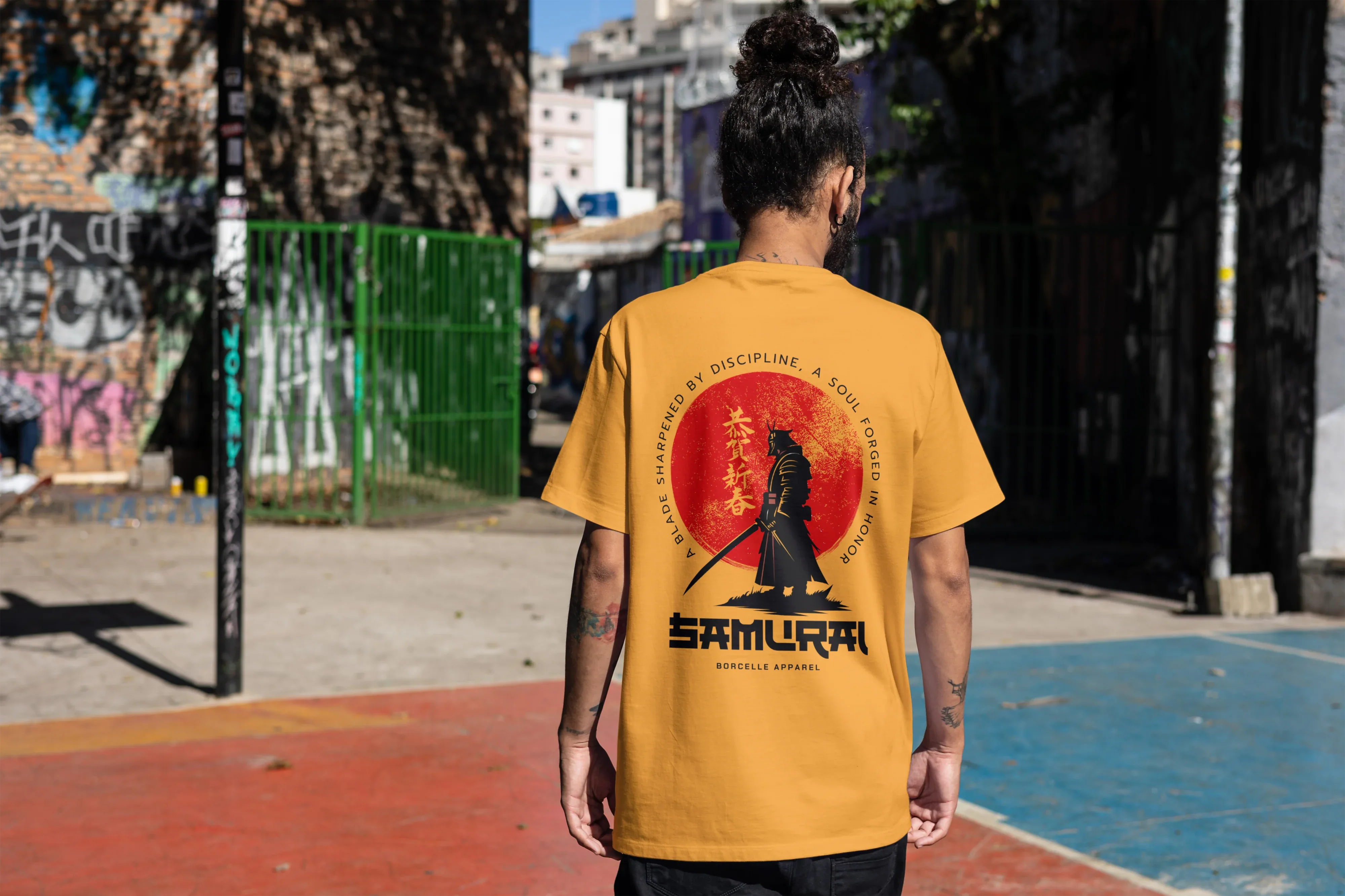 Samurai Graphic Oversized Classic T-Shirt for Men - Not So Suttle