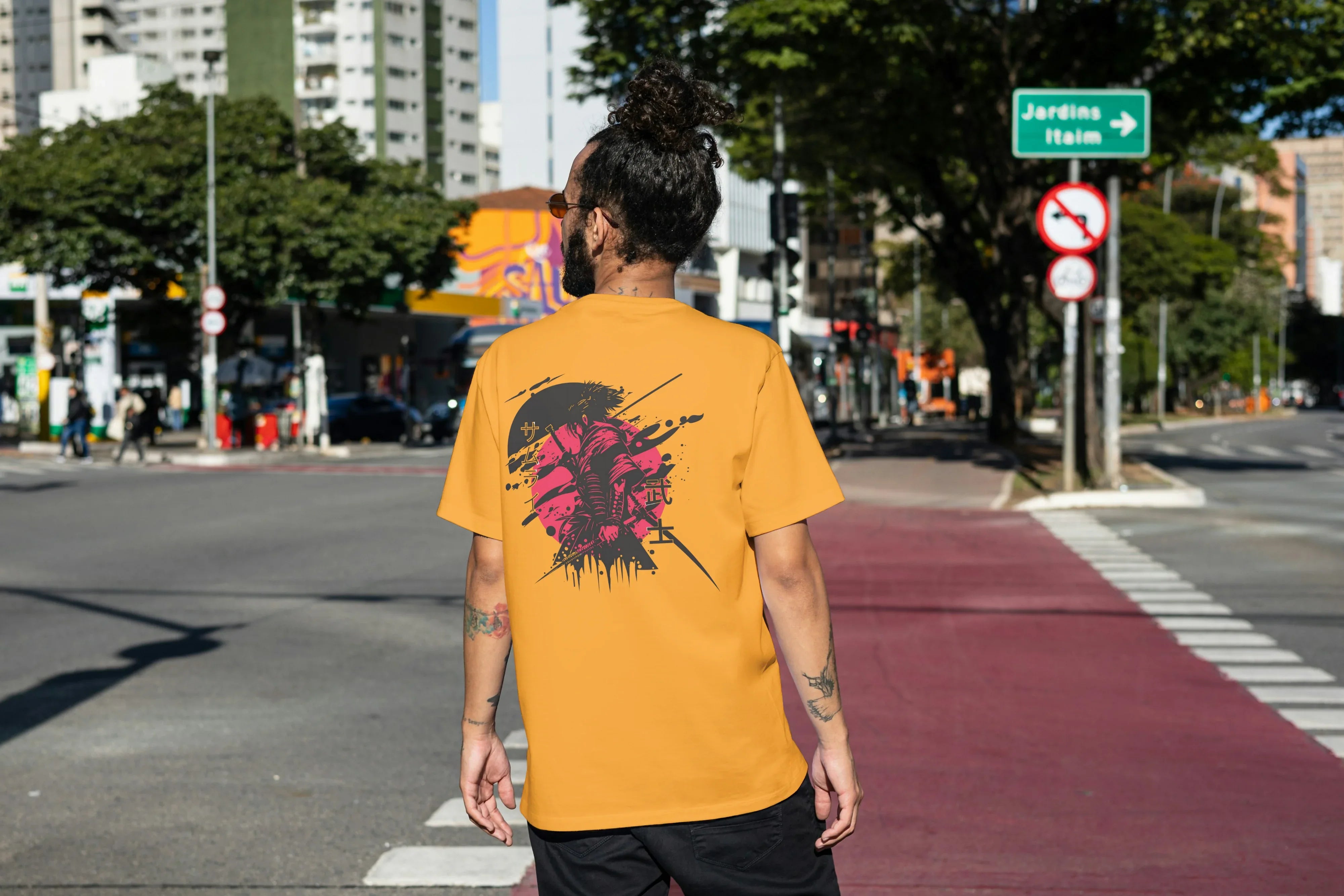 Samurai Sword Graphic Oversized Classic T-Shirt for Men - Not So Suttle