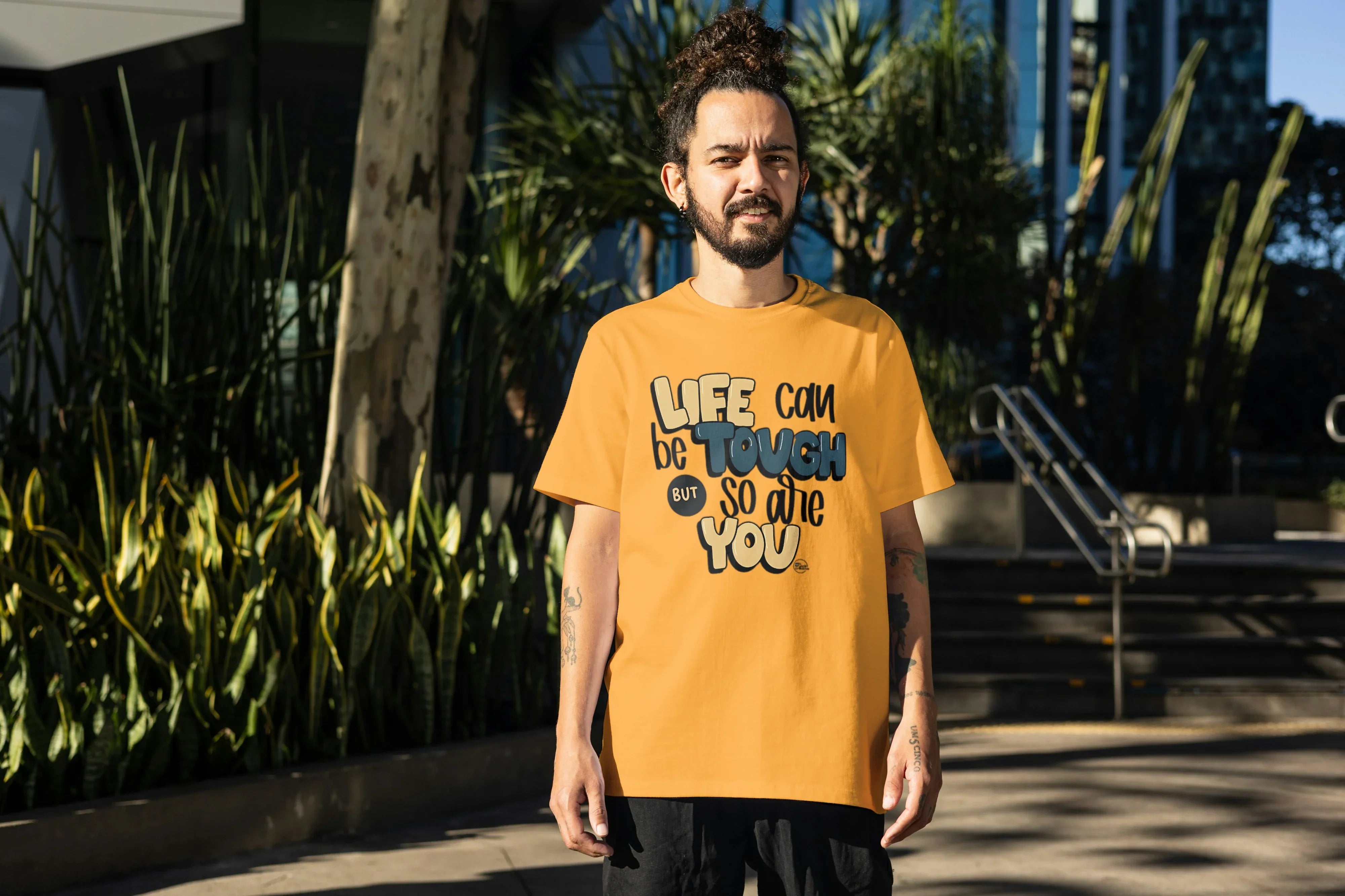 Life Can Be Tough So Are You Graphic Oversized Classic T-Shirt for Men - Not So Suttle