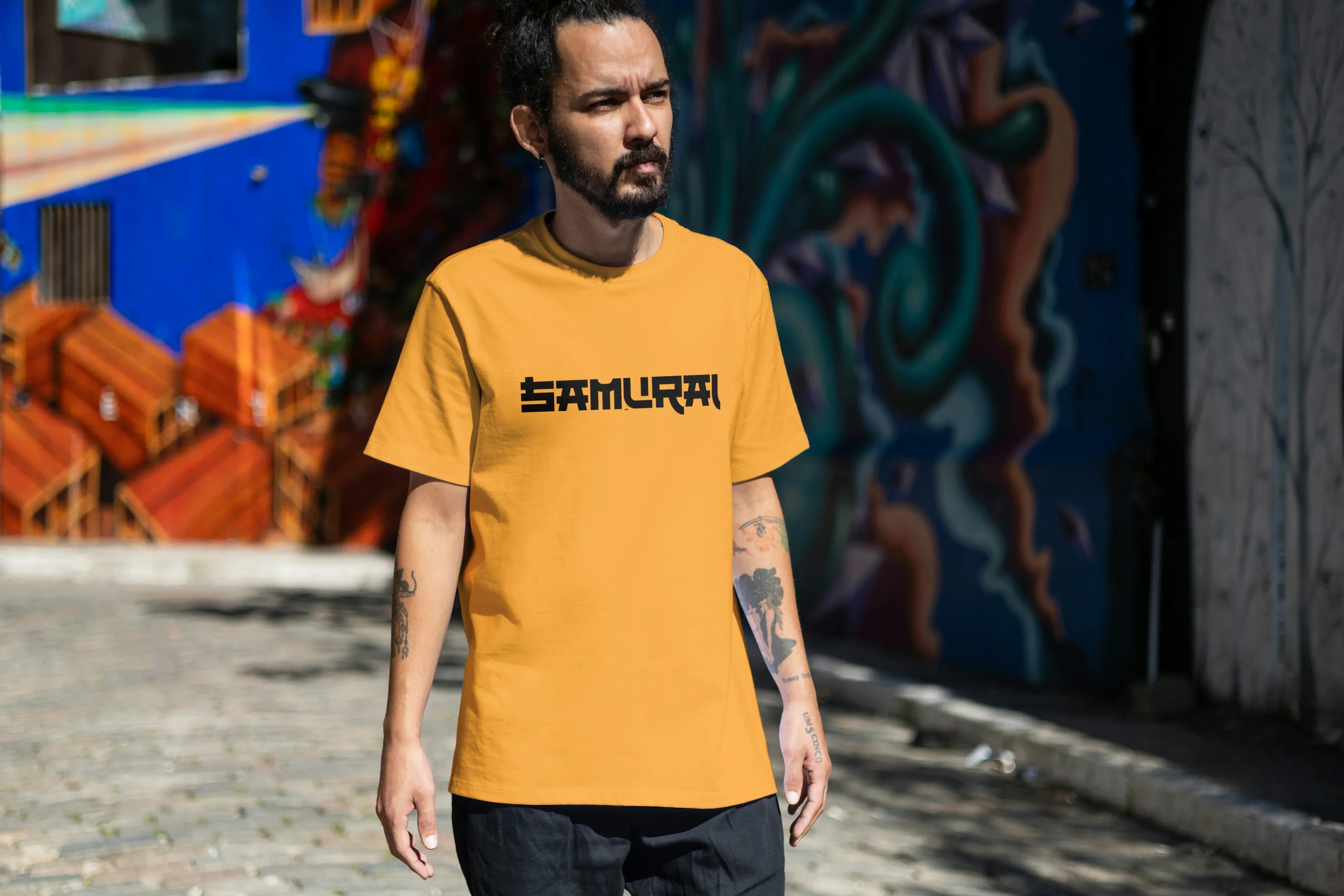 Samurai Sword Graphic Oversized Classic T-Shirt for Men - Not So Suttle