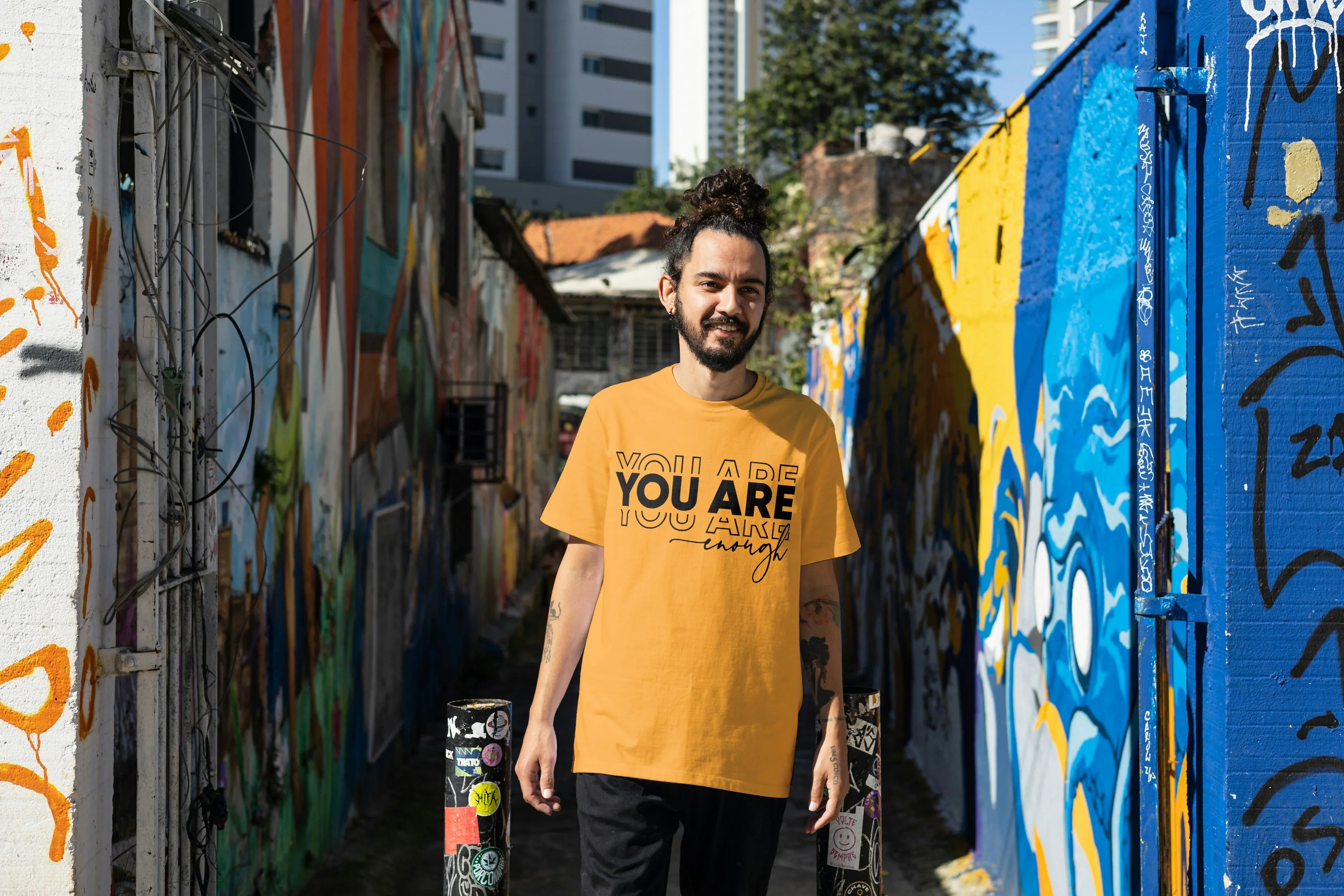 You Are Enough Graphic Oversized Classic T-Shirt for Men - Not So Suttle