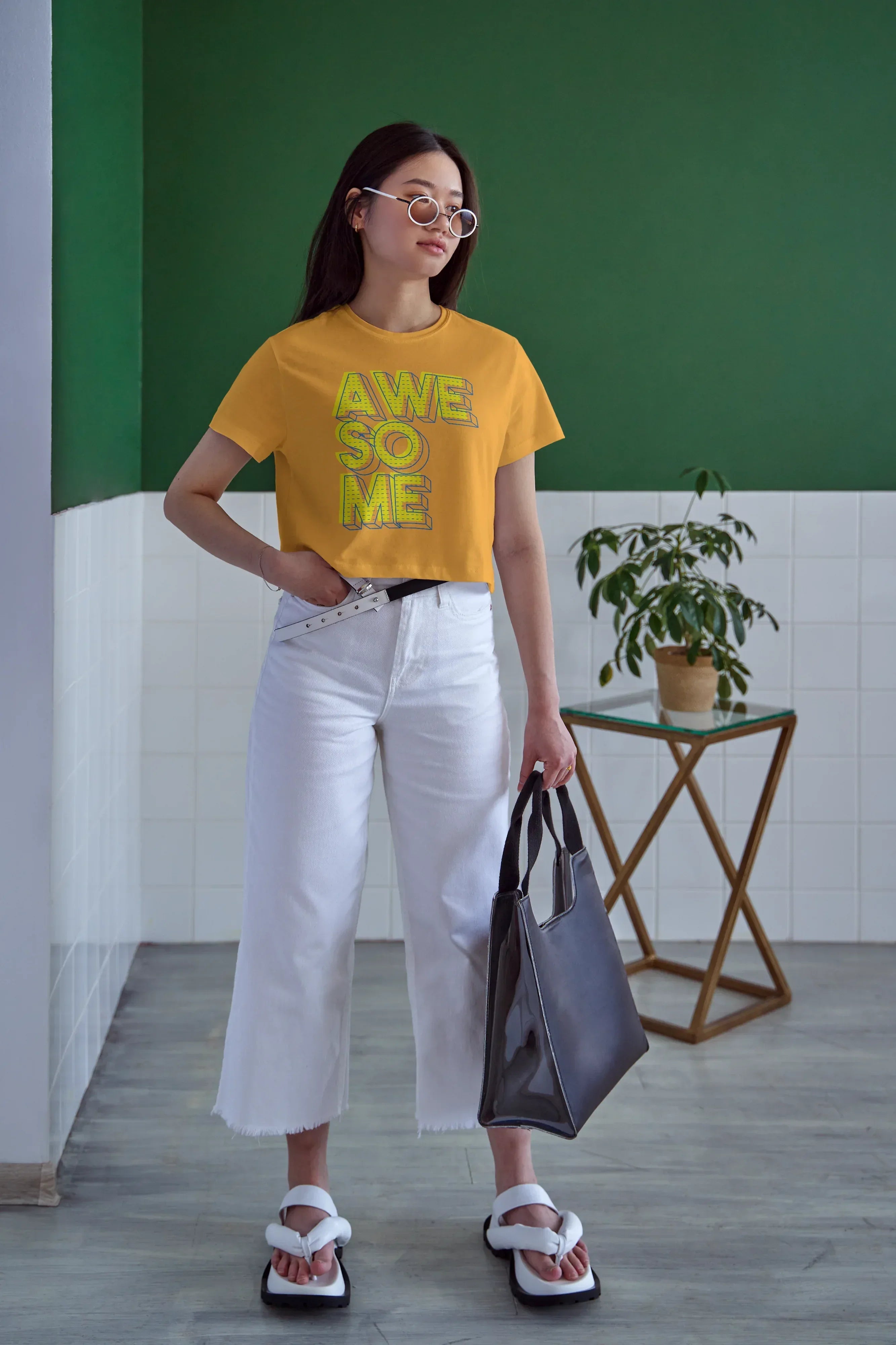 Awesome Graphic Crop Top for Women - Not So Suttle