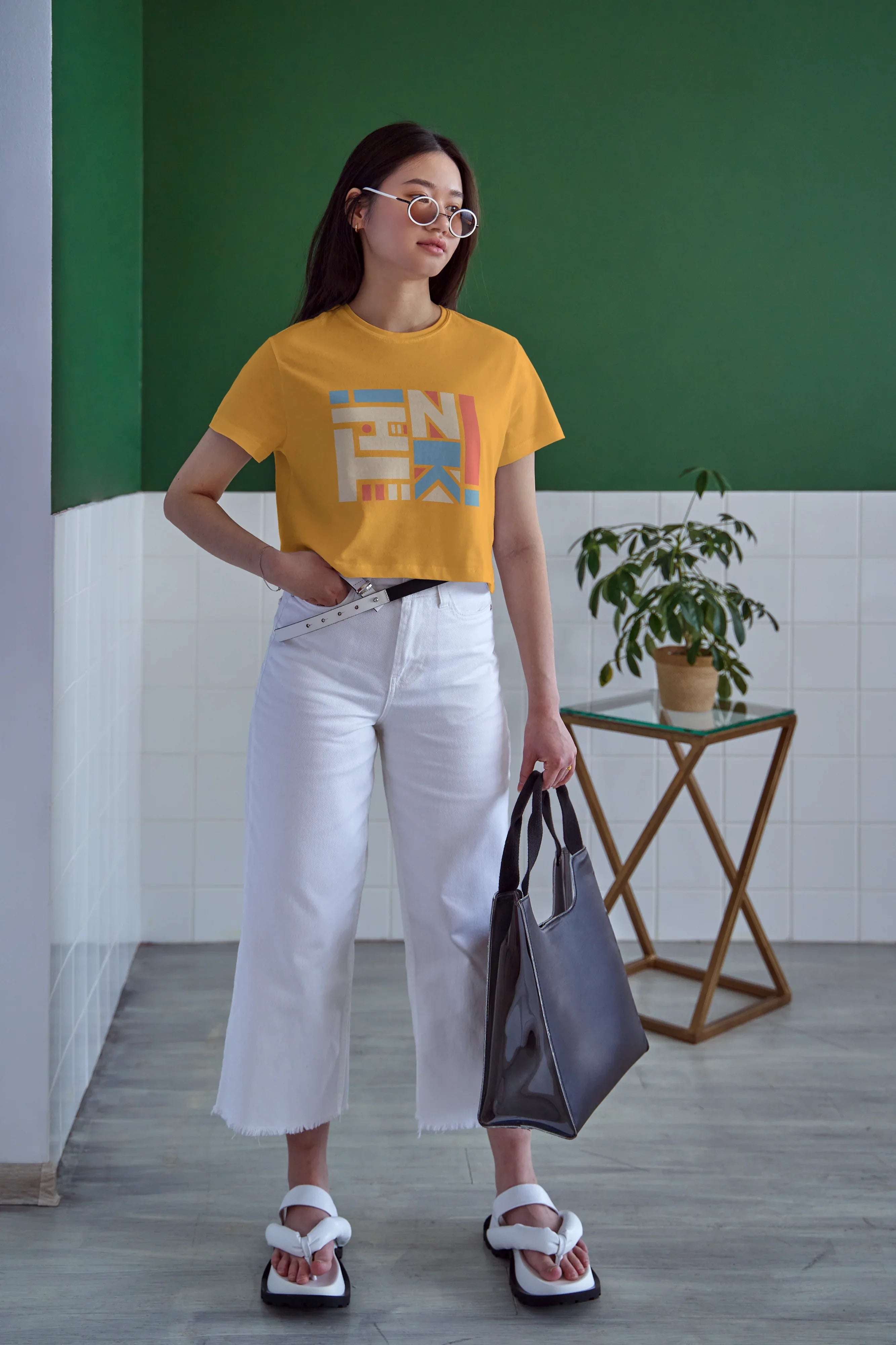 Think Graphic Crop Top for Women - Not So Suttle