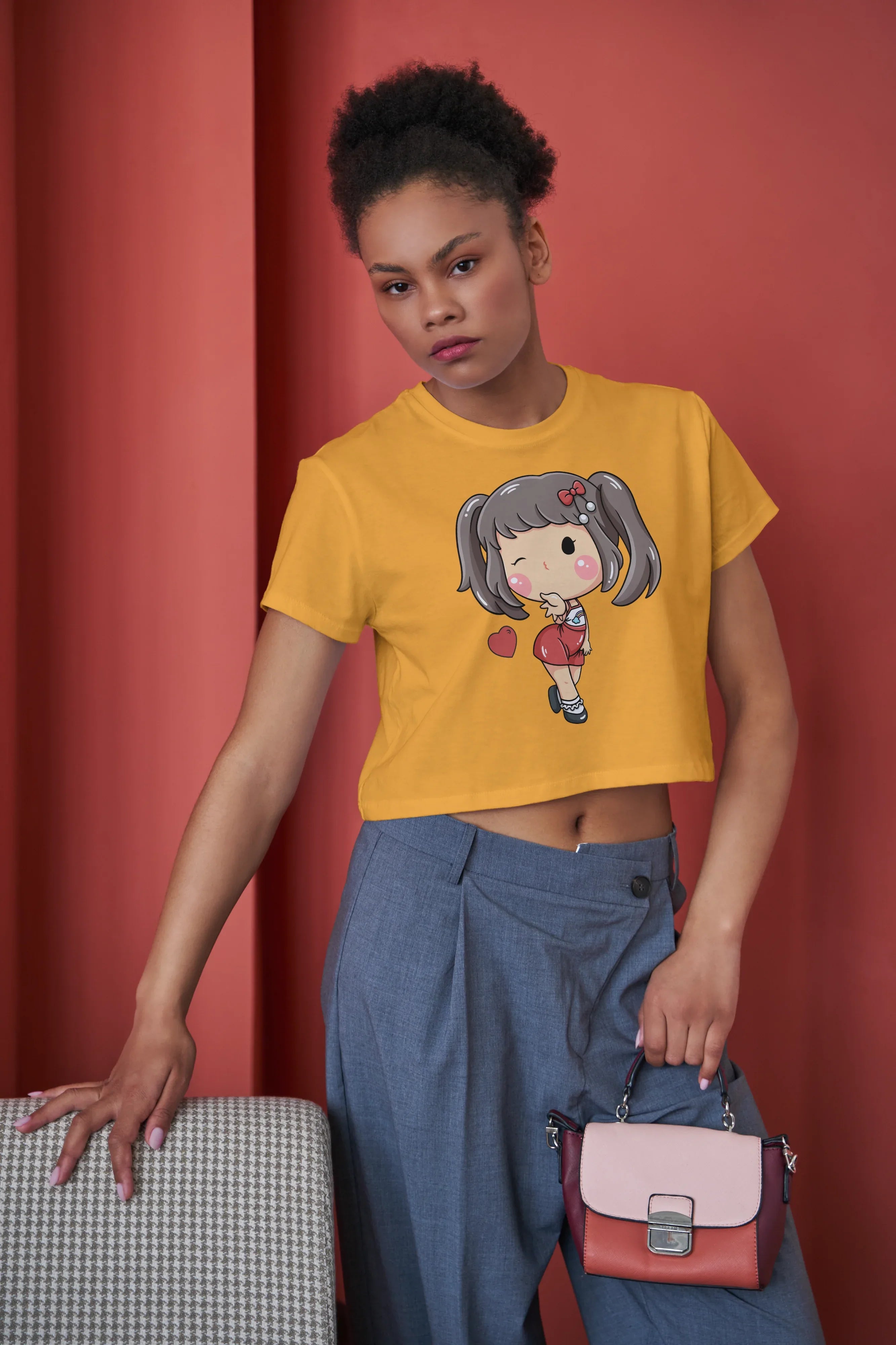 Sassy Girl Graphic Crop Top for Women - Not So Suttle