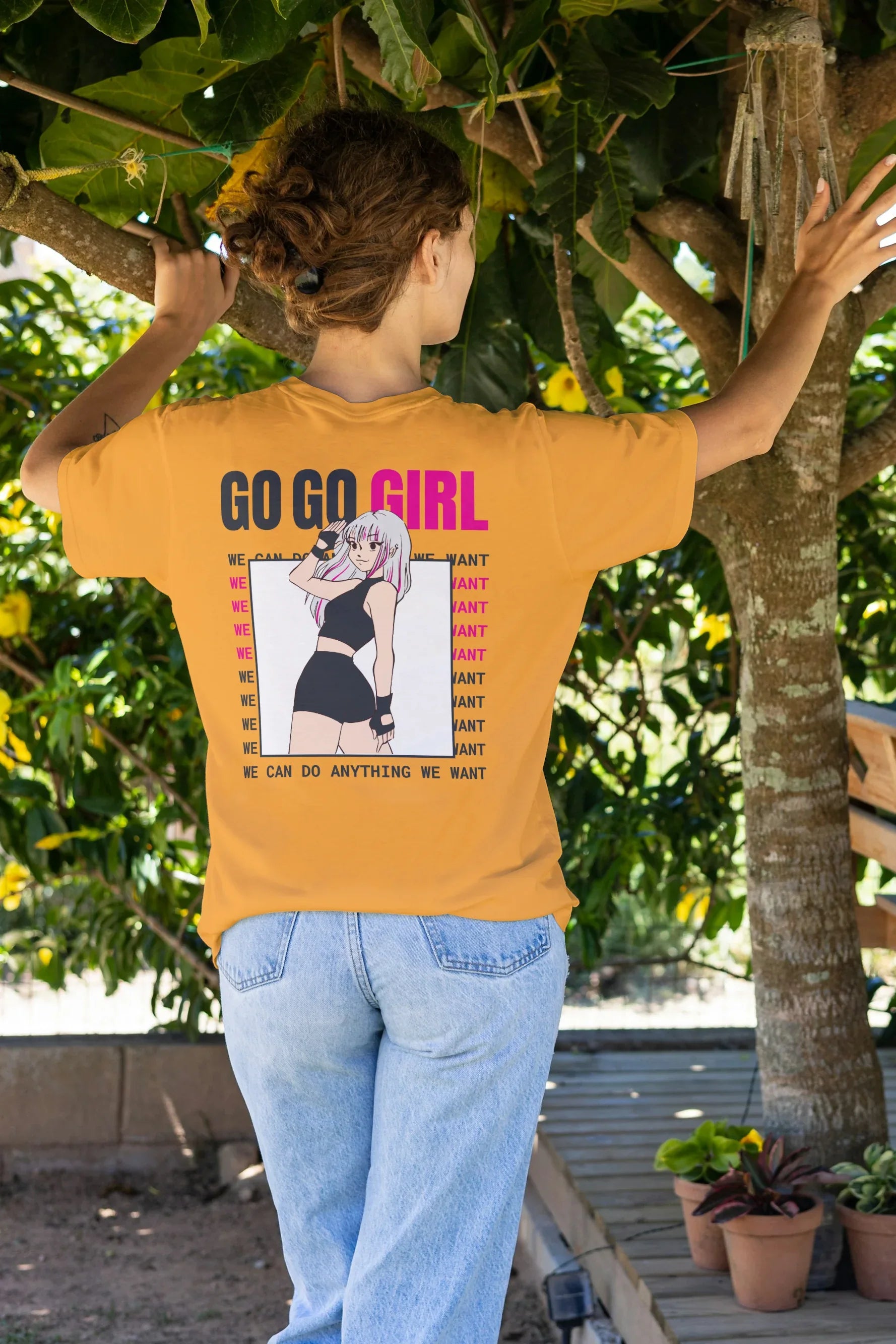 Go Go Girl Graphic Oversized Classic T-Shirt for Women - Not So Suttle