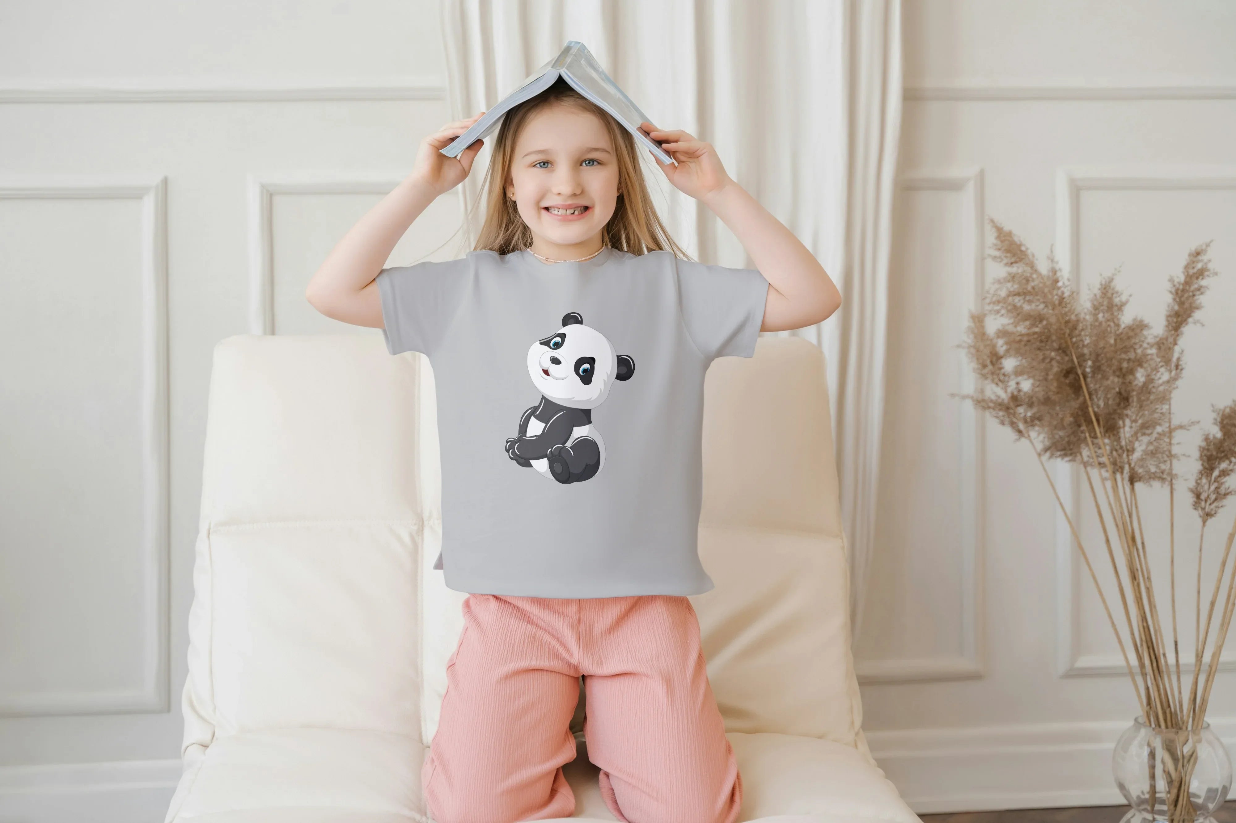Cute Panda Graphic T-Shirt for Girl's - Not So Suttle