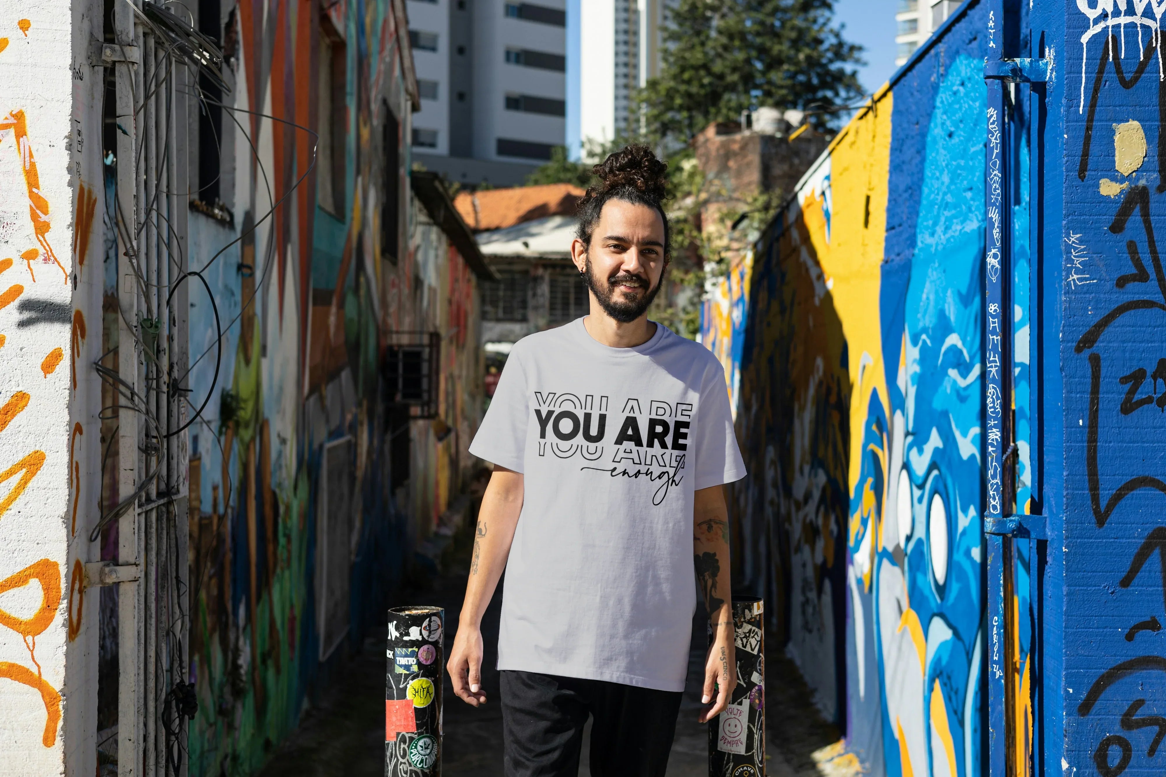 You Are Enough Graphic Oversized Classic T-Shirt for Men - Not So Suttle