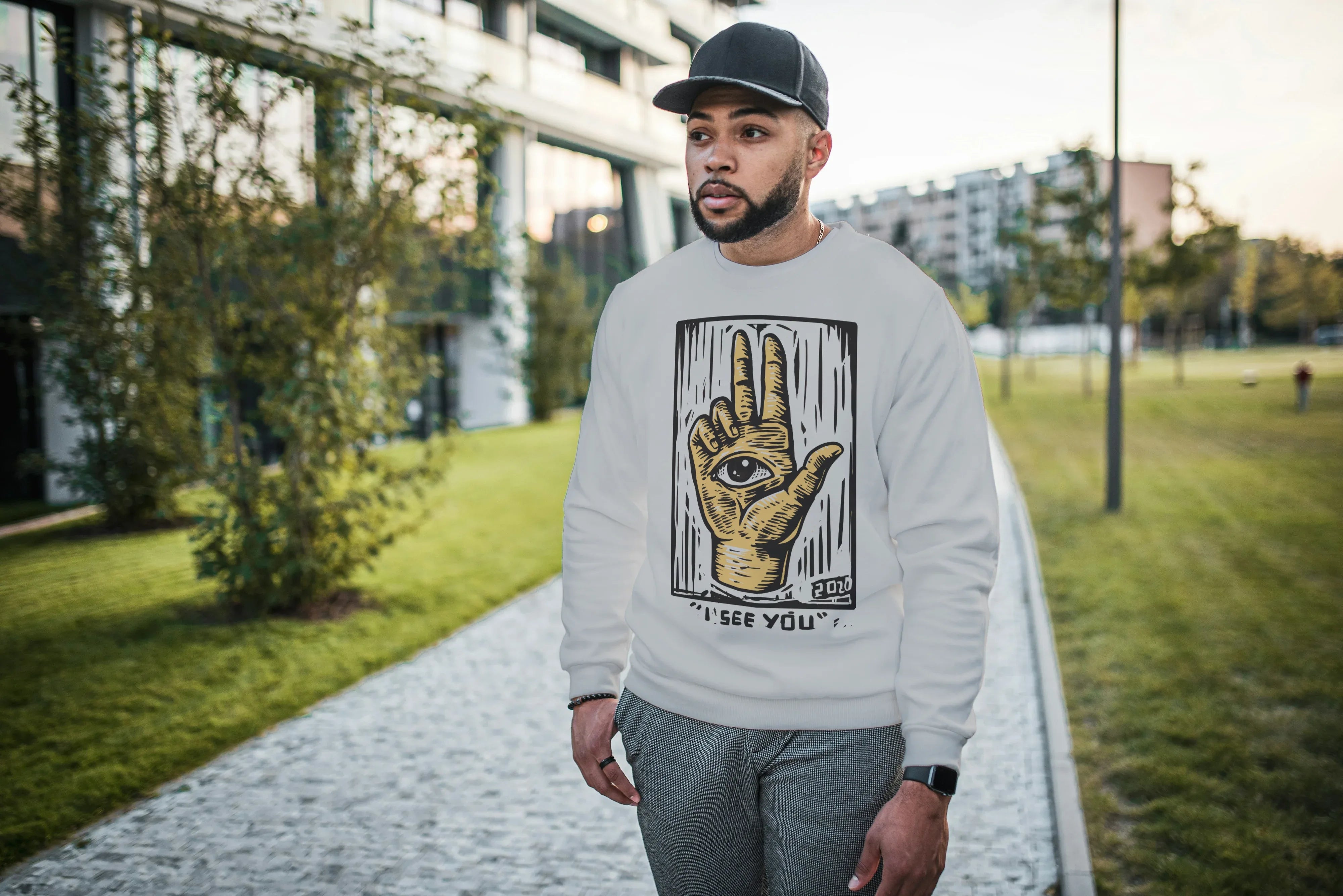 I See You Graphic Sweatshirt for Men - Not So Suttle