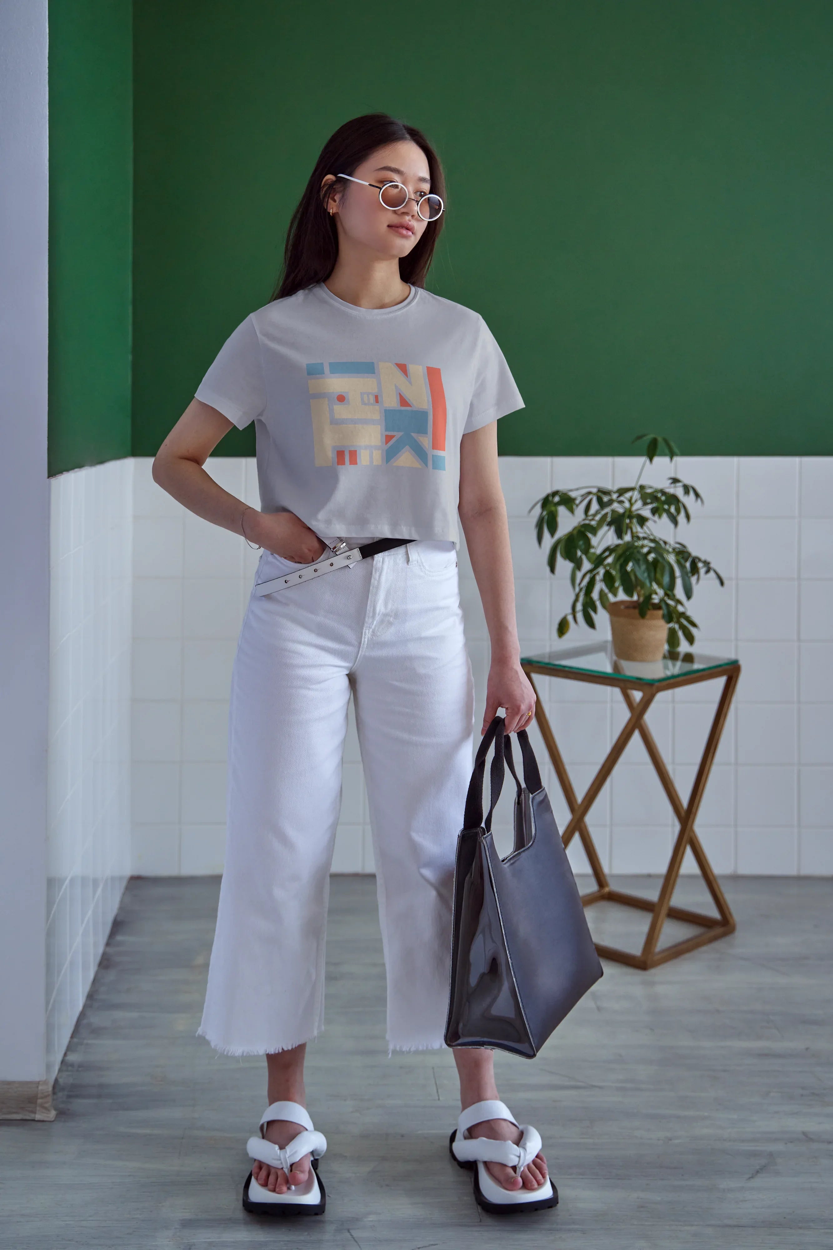 Think Graphic Crop Top for Women - Not So Suttle