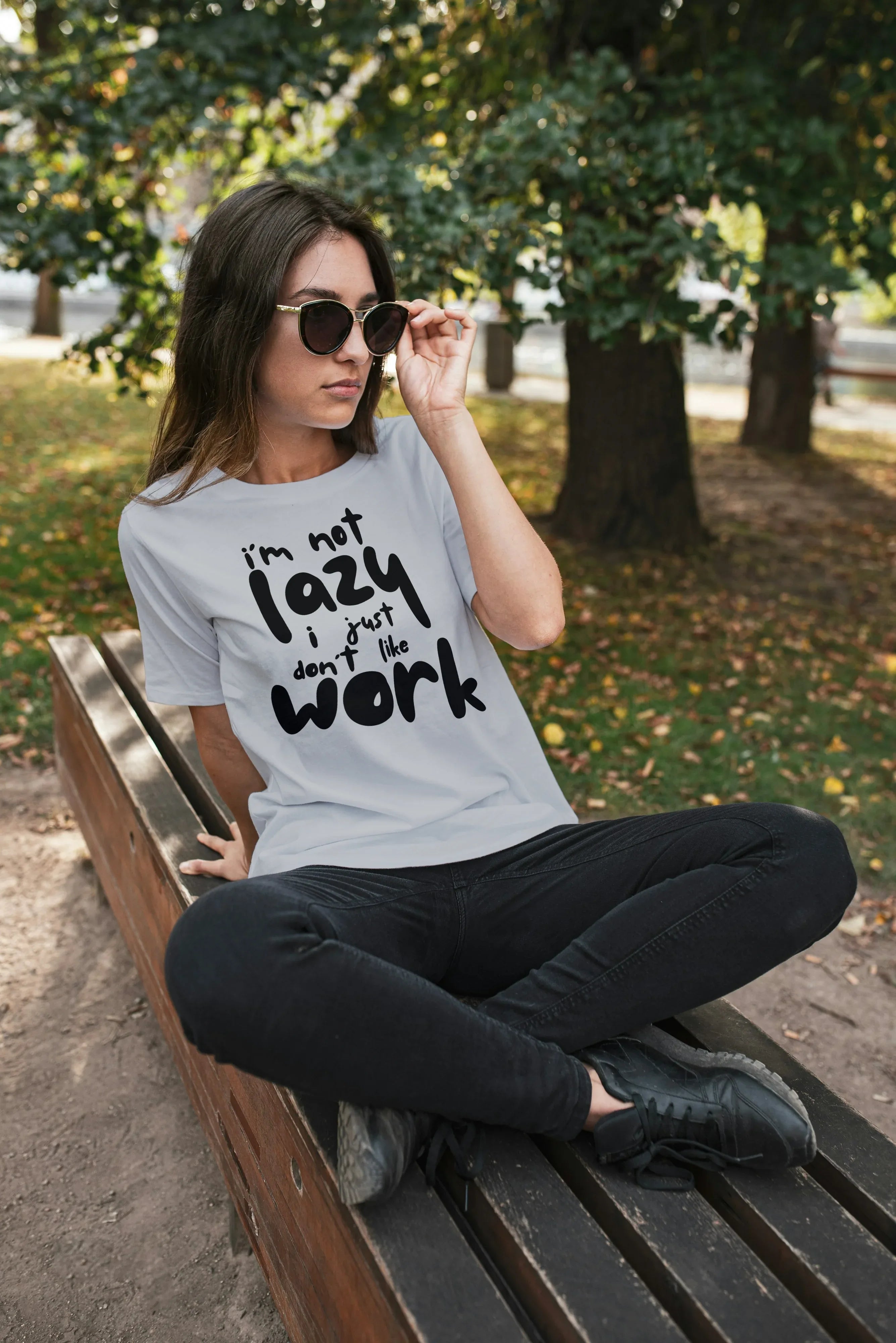 I am not Lazy Graphic Oversized Classic T-Shirt for Women - Not So Suttle