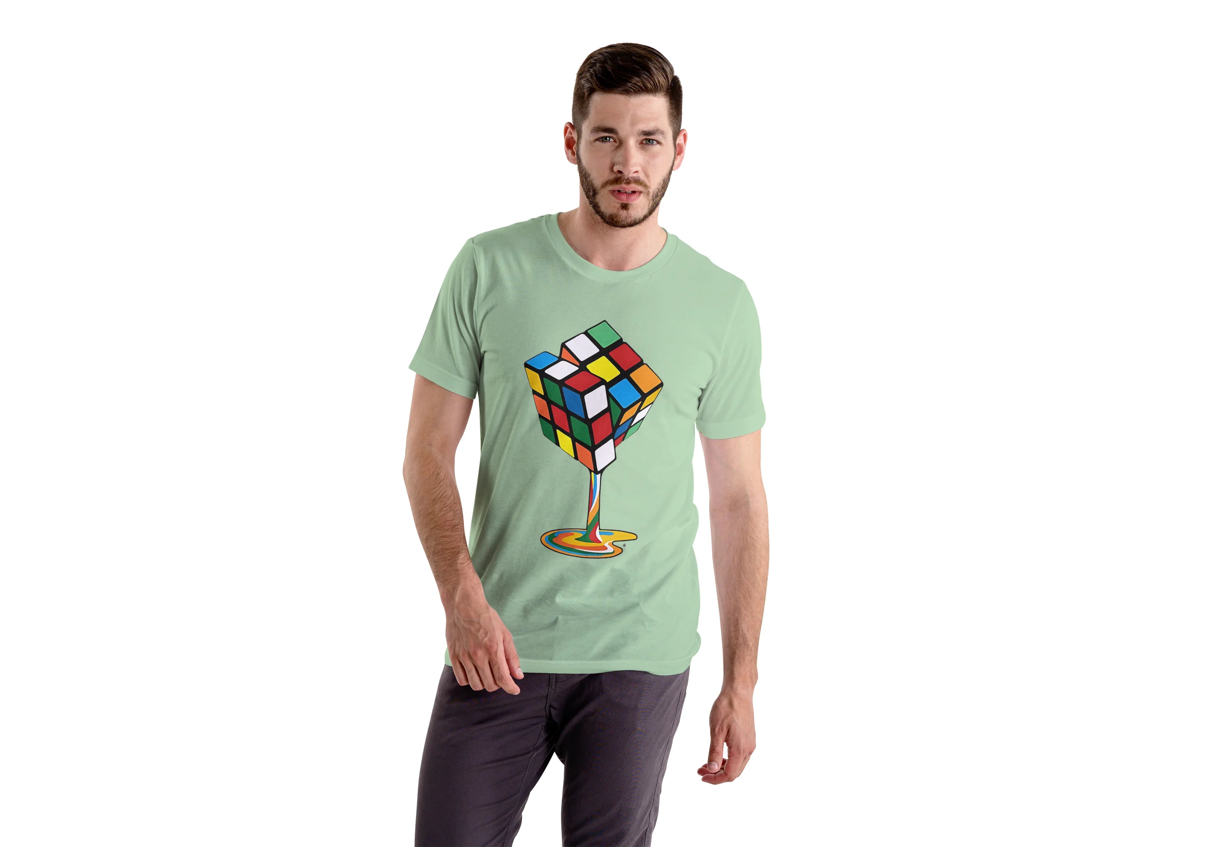 Melting Cube Graphic T-Shirt for Men - Not So Suttle