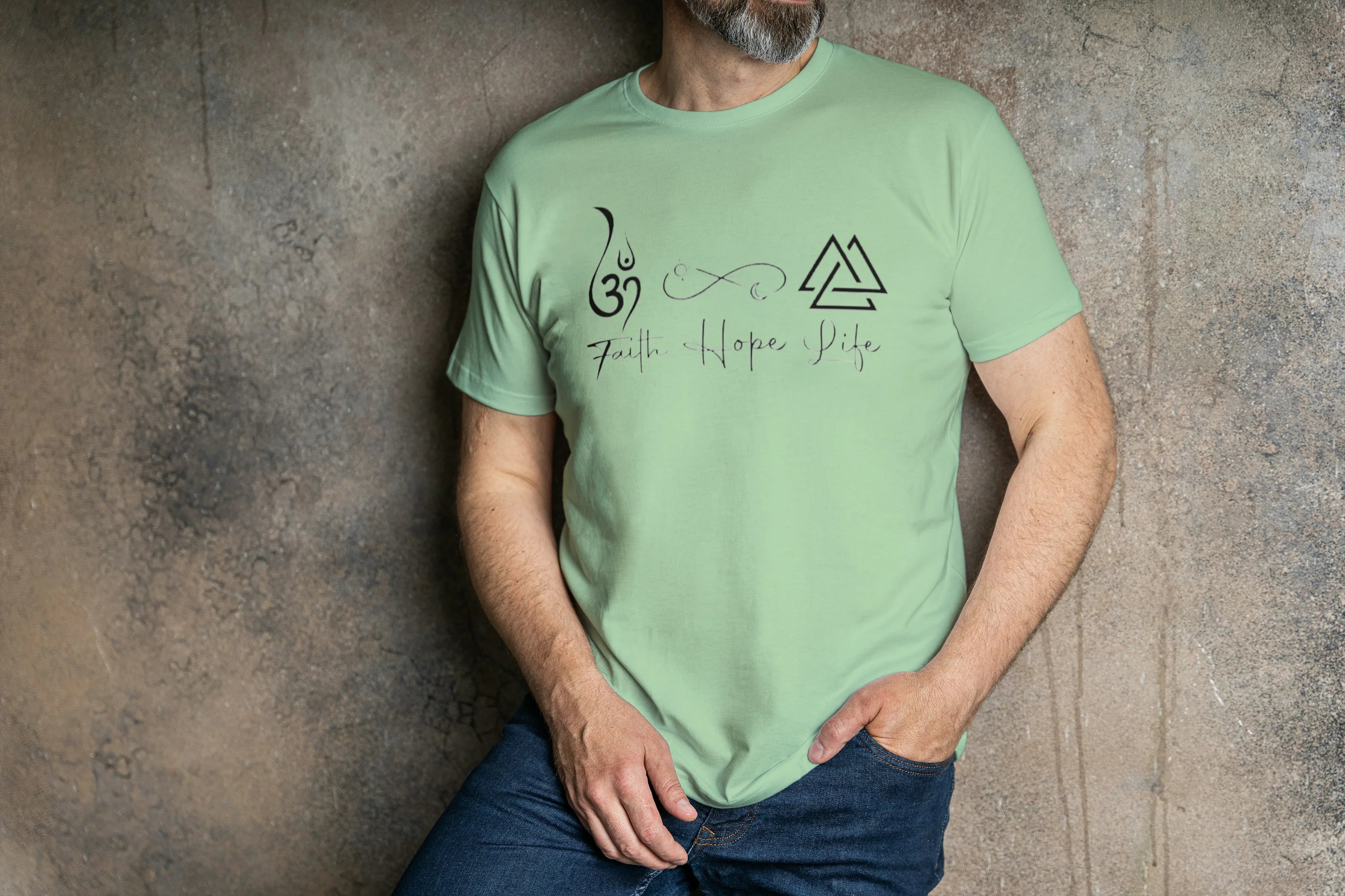 Faith Hope Life Graphic T-Shirt for Men - Not So Suttle