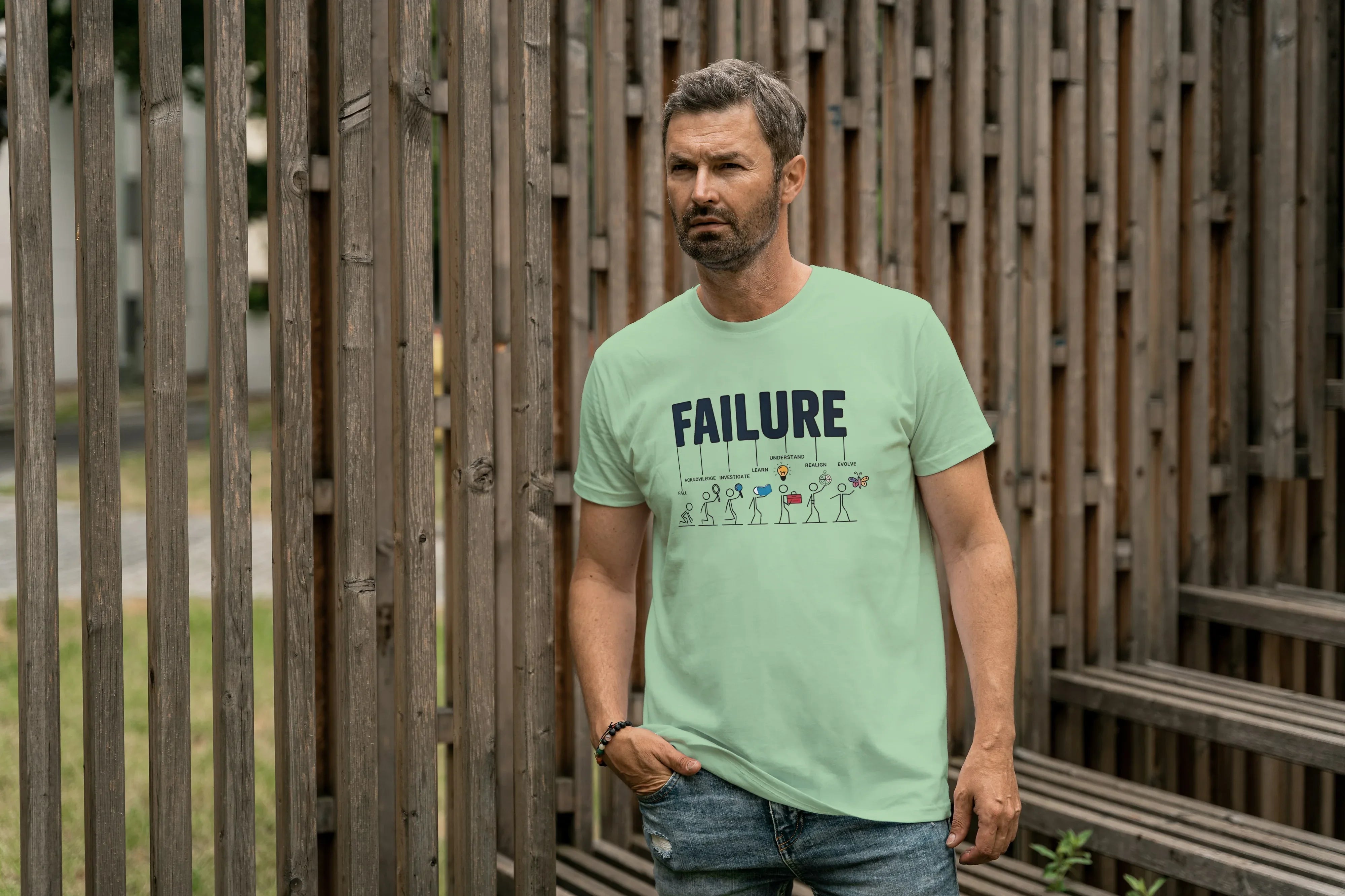 Failure Graphic Classic Crew T-Shirt for Men - Not So Suttle