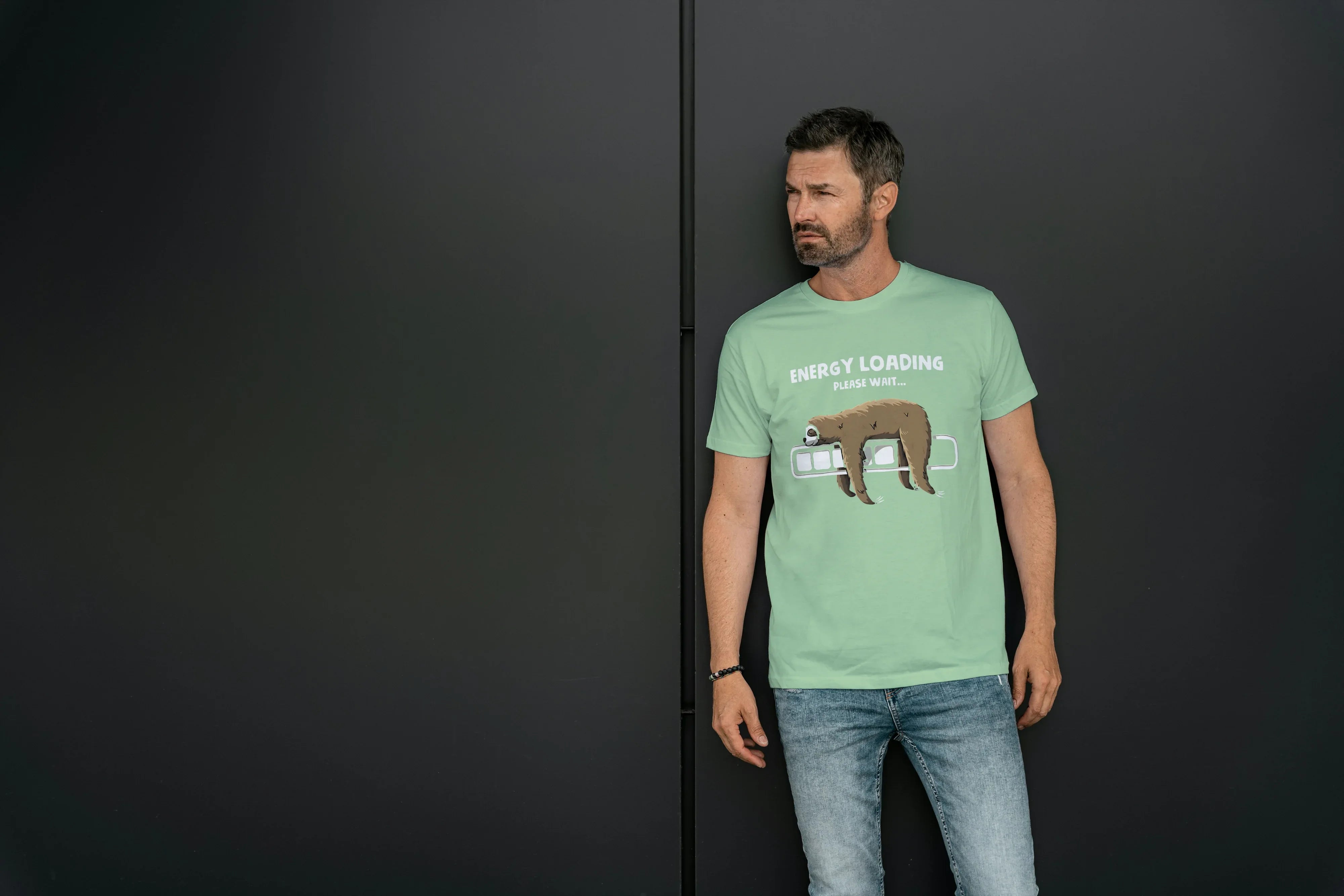 Energy Loading Graphic Classic Crew T-Shirt for Men - Not So Suttle