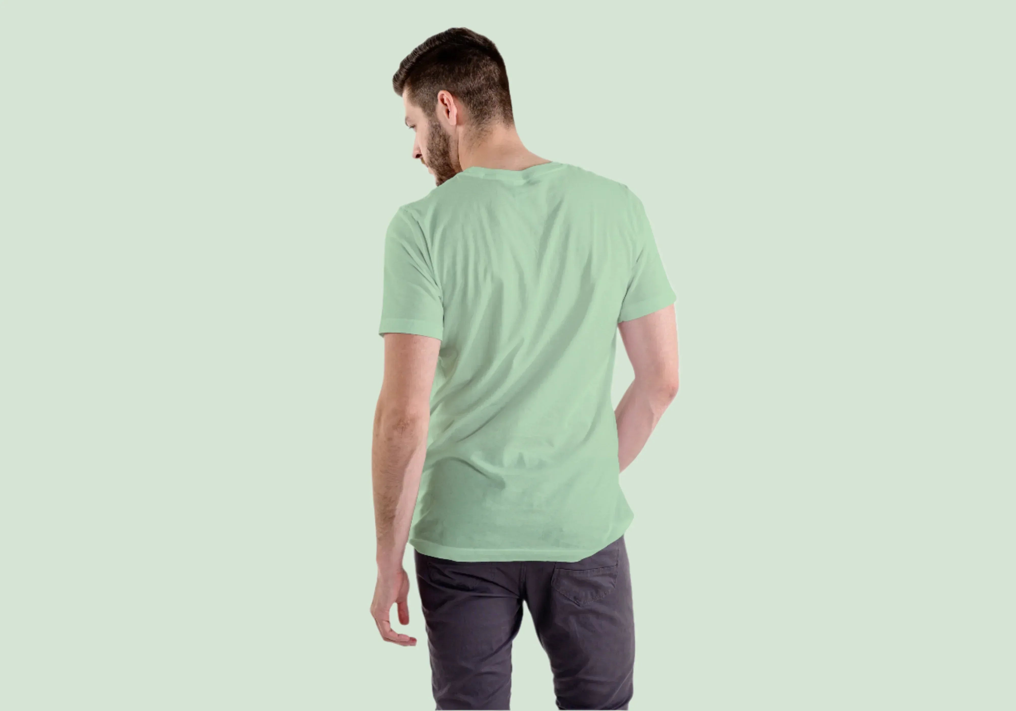 Solid Jade Plus Size Classic Crew T-Shirt for Men - Not So Suttle