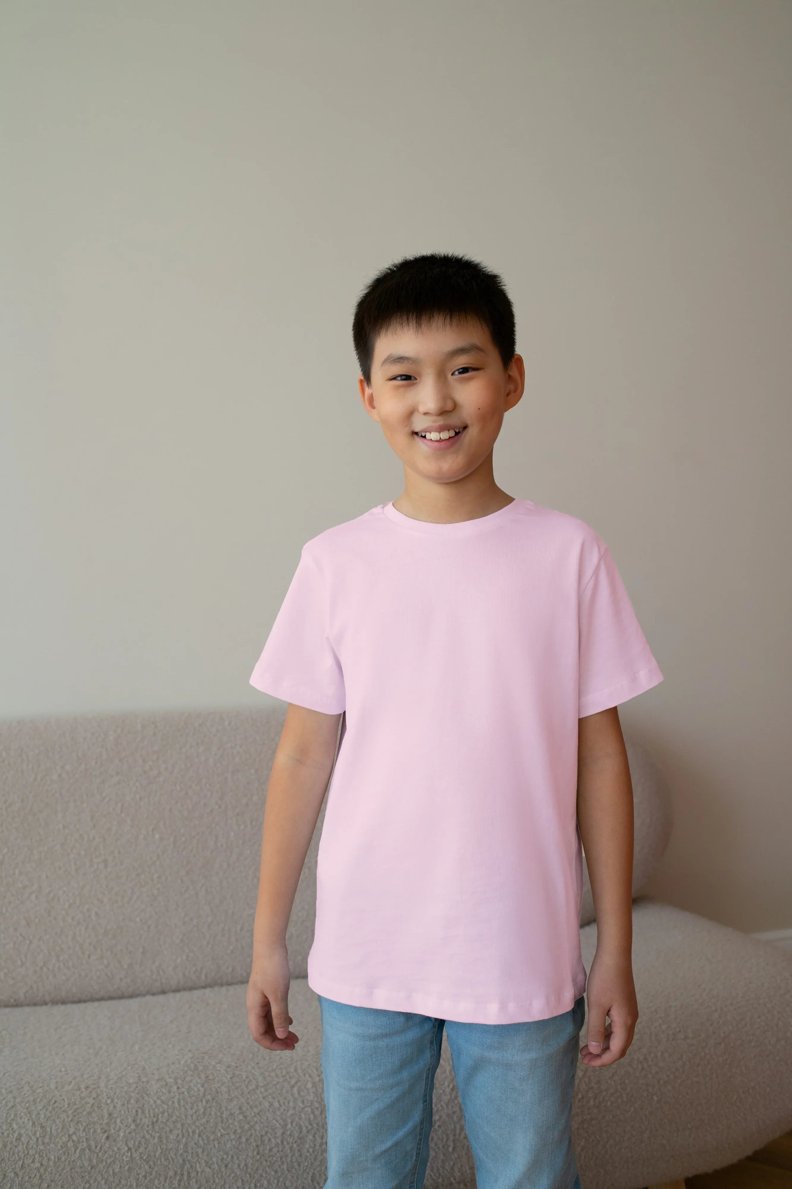 Boy's Crew Neck T-Shirt Pink - Not So Suttle