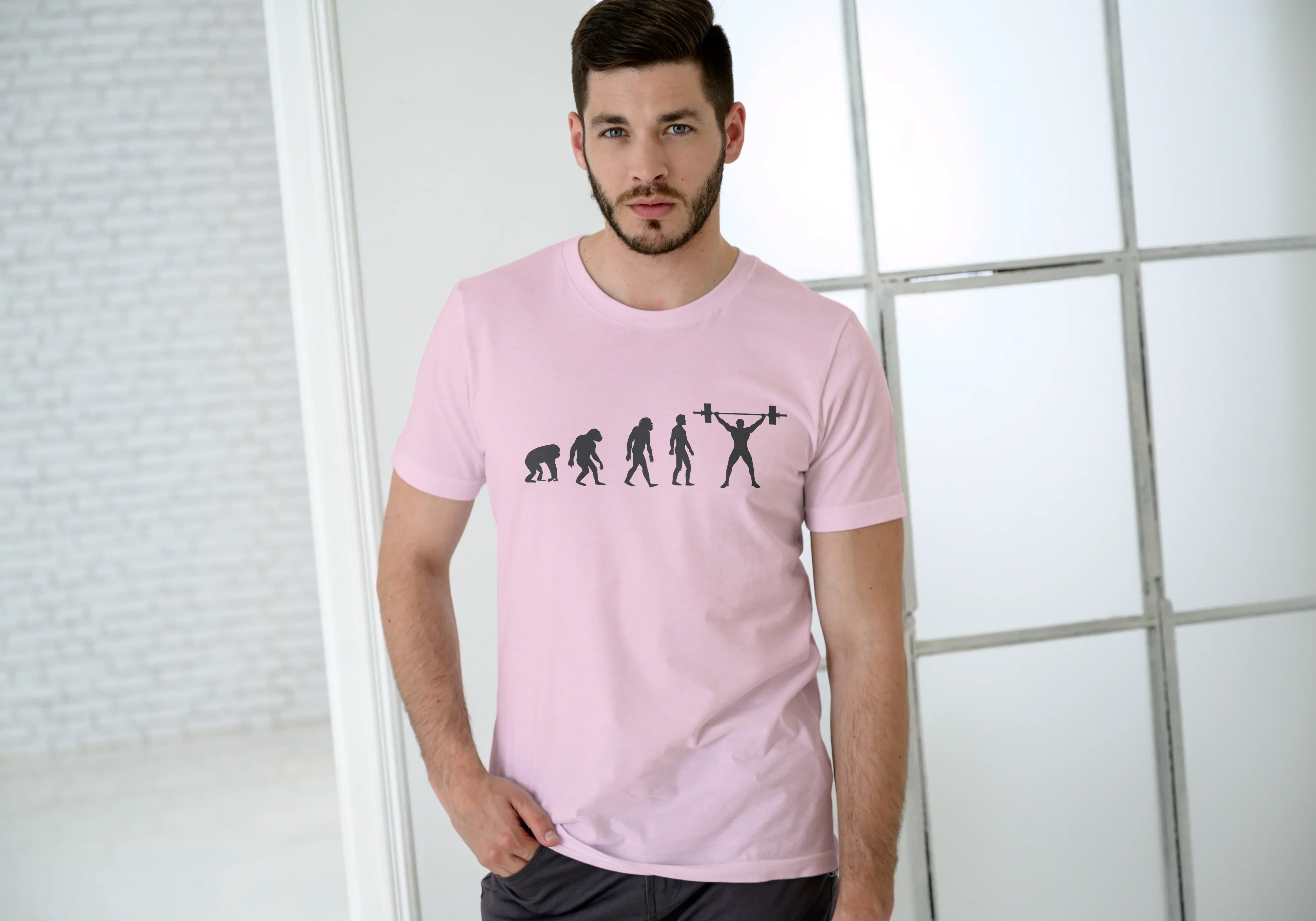 Evolution Graphic Classic Crew T-Shirt for Men - Not So Suttle