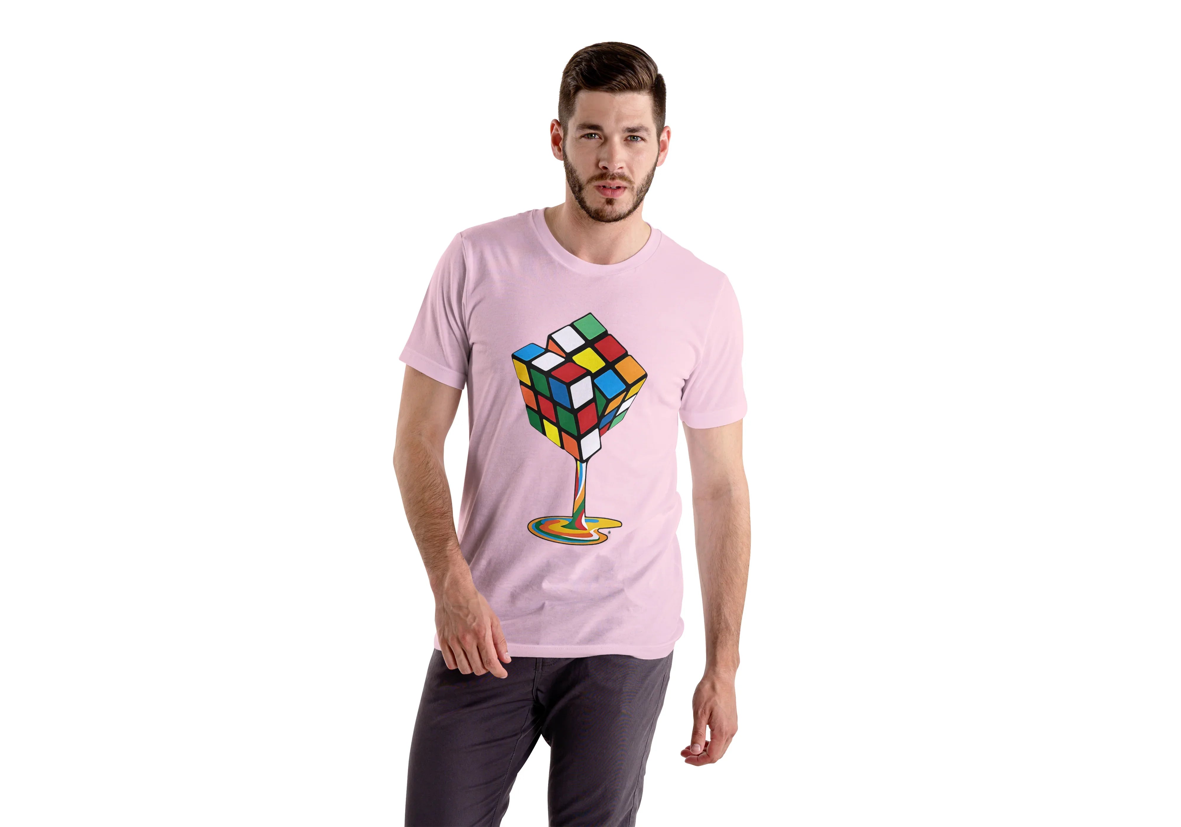 Melting Cube Graphic T-Shirt for Men - Not So Suttle