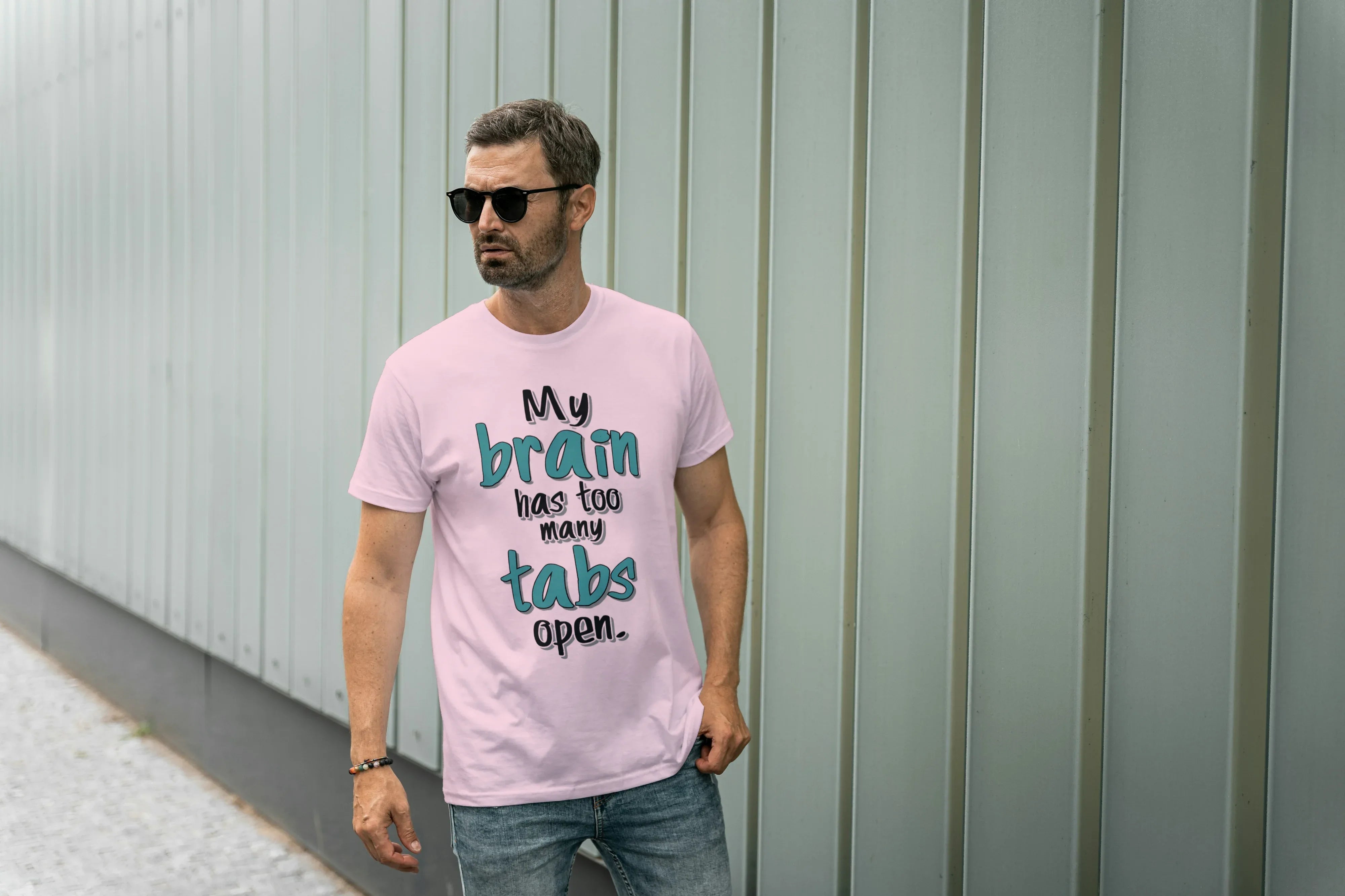 Too Many Tabs Graphic Classic Crew T-Shirt for Men - Not So Suttle