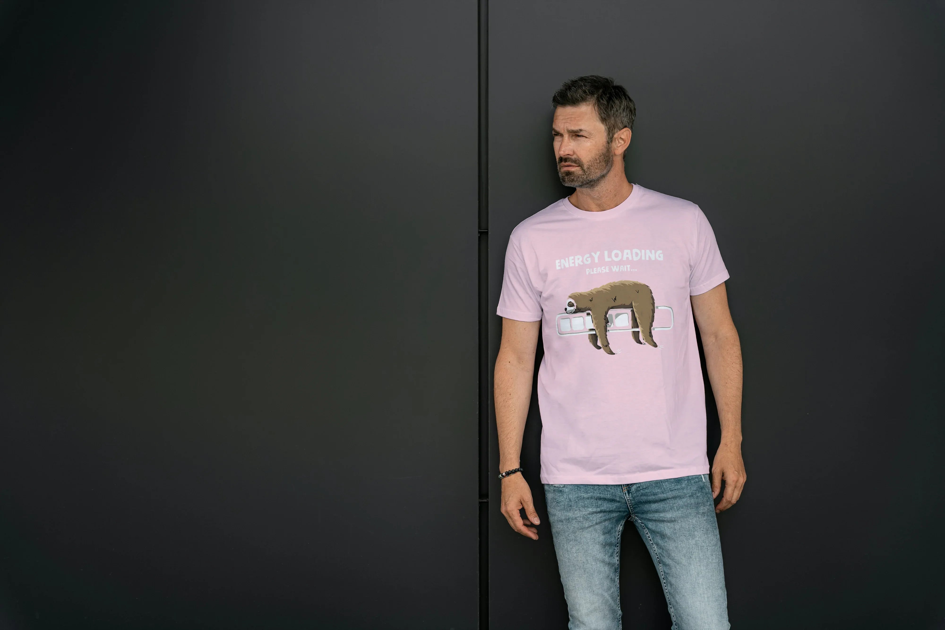 Energy Loading Graphic Classic Crew T-Shirt for Men - Not So Suttle