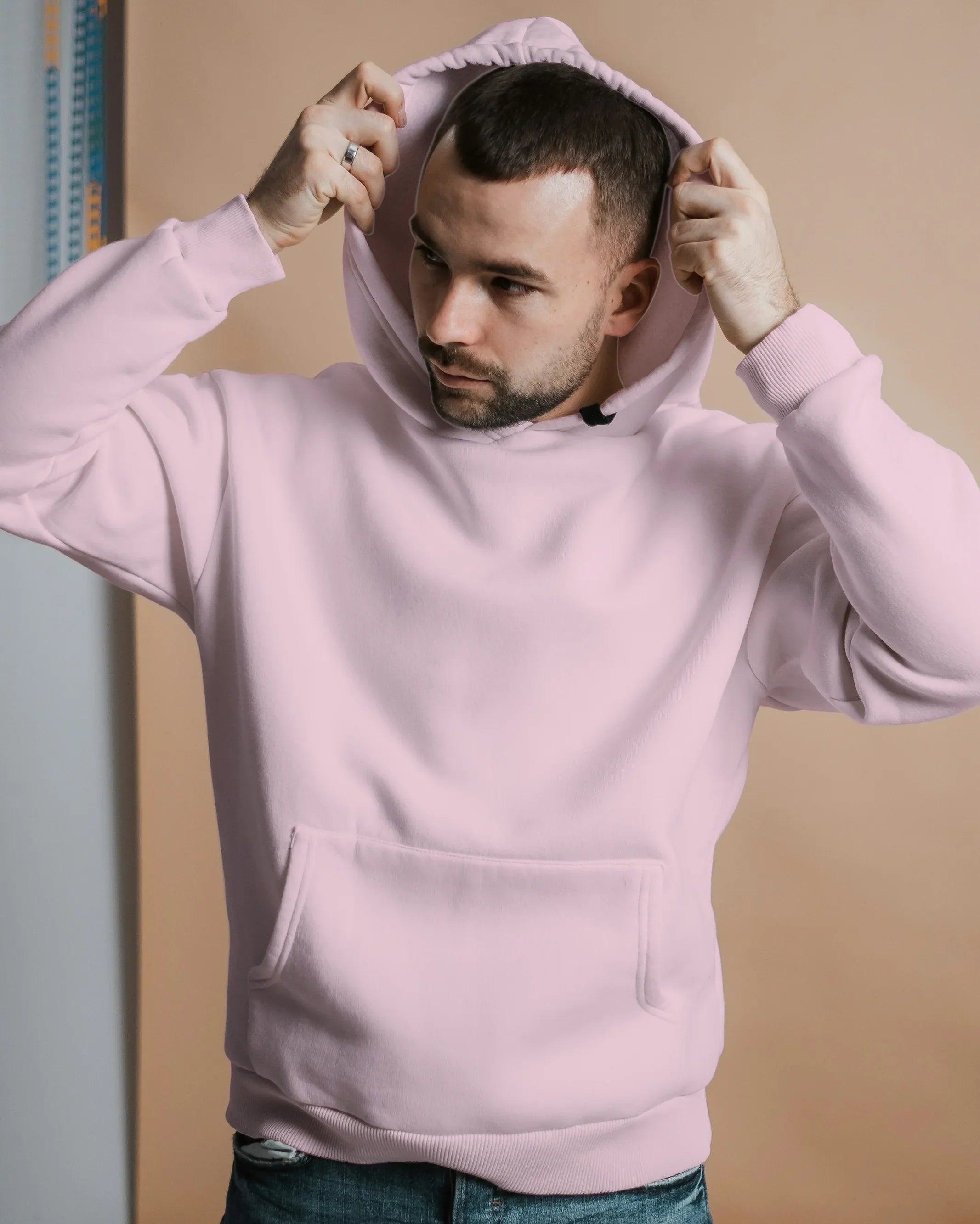 Light Pink Men's Hoodie - Not So Suttle