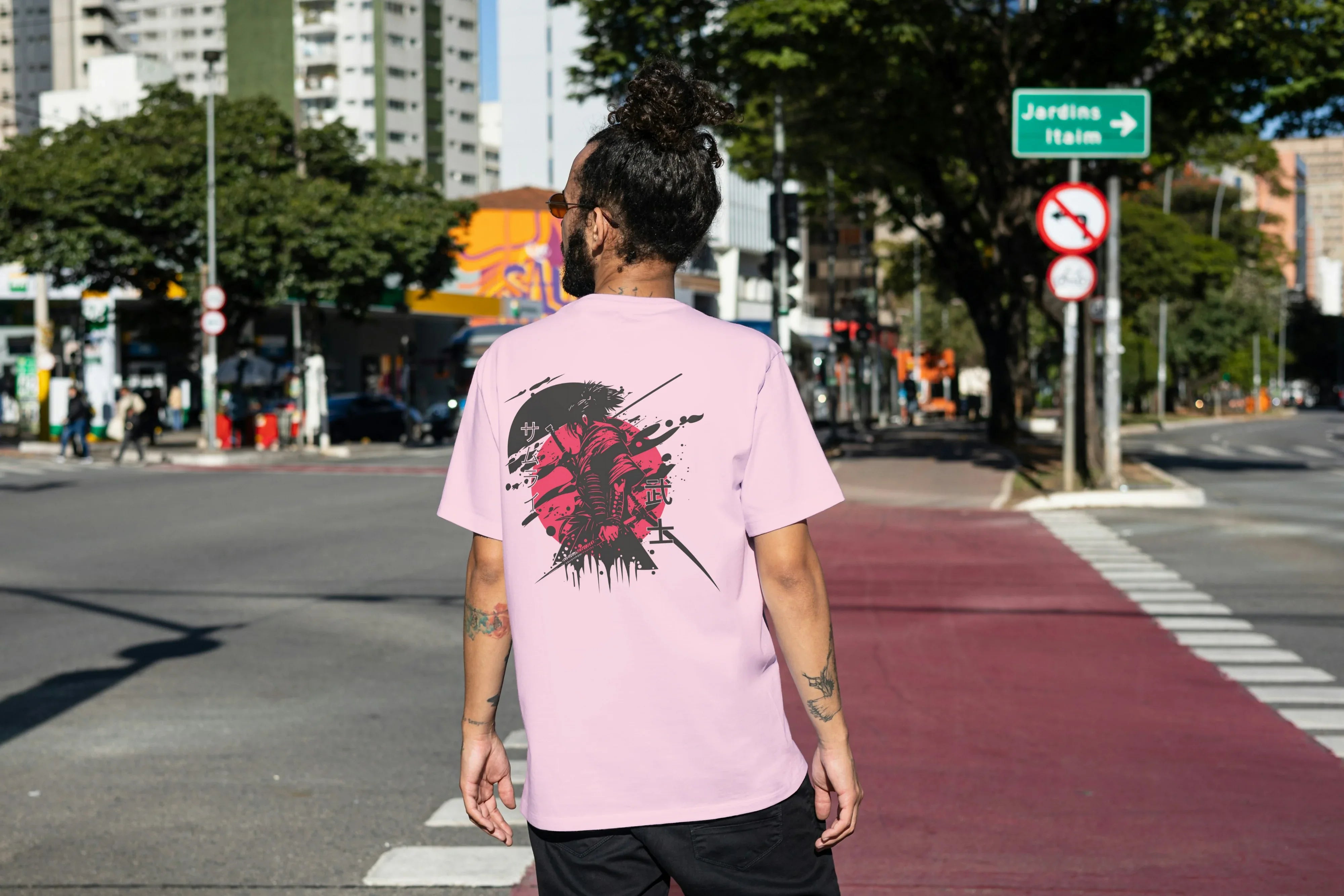 Samurai Sword Graphic Oversized Classic T-Shirt for Men - Not So Suttle