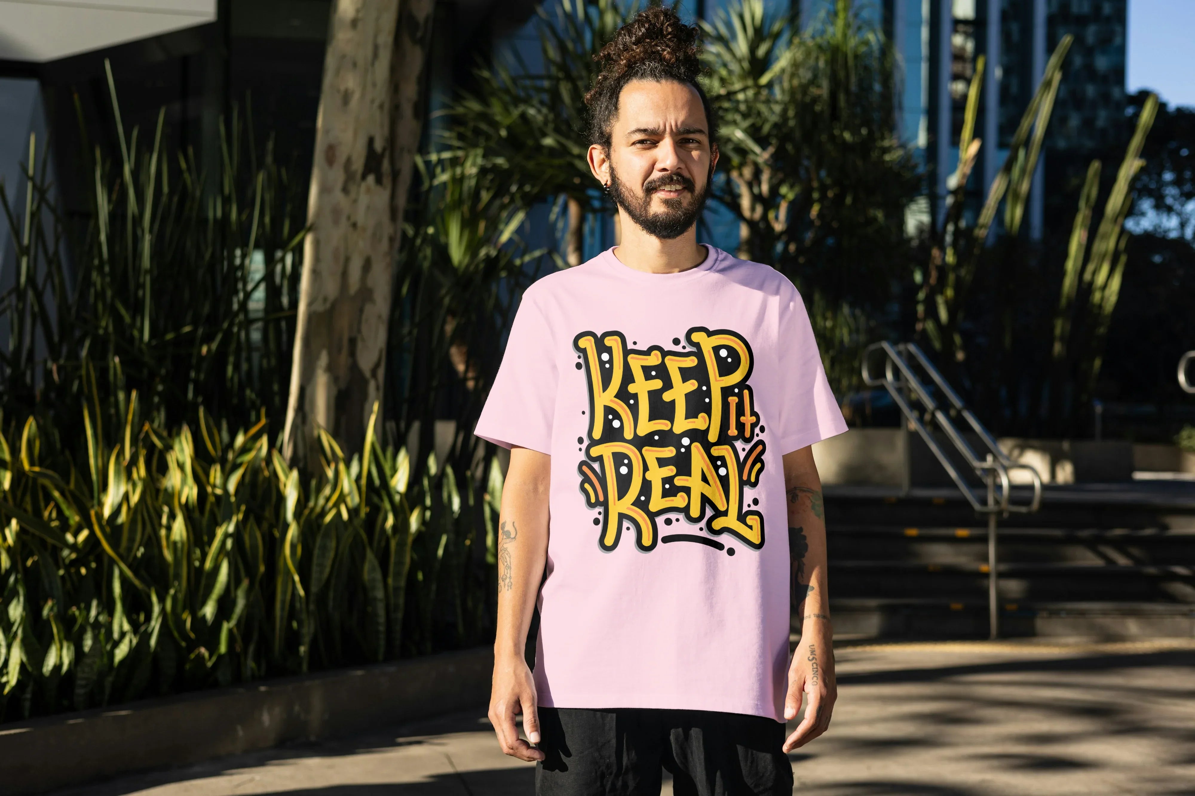 Keep it Real Graphic Oversized Classic T-Shirt for Men - Not So Suttle